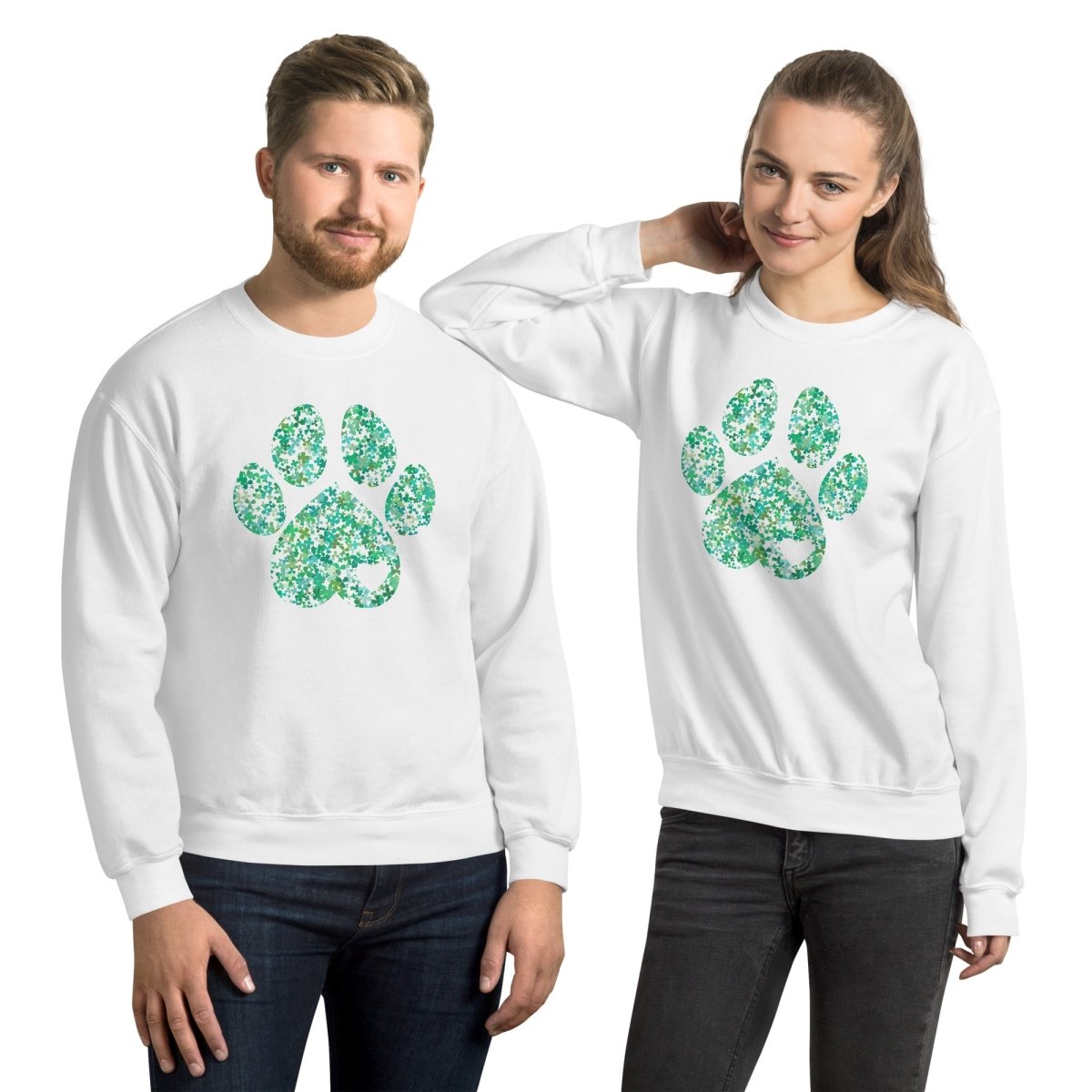 Clover Leaf Dog Paw Sweatshirt - DoggyLoveandMore