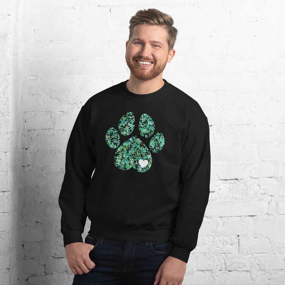 Clover Leaf Dog Paw Sweatshirt - DoggyLoveandMore