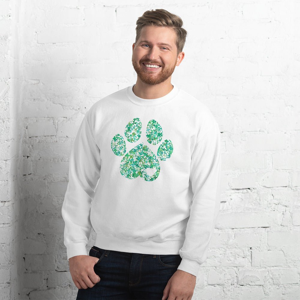 Clover Leaf Dog Paw Sweatshirt - DoggyLoveandMore