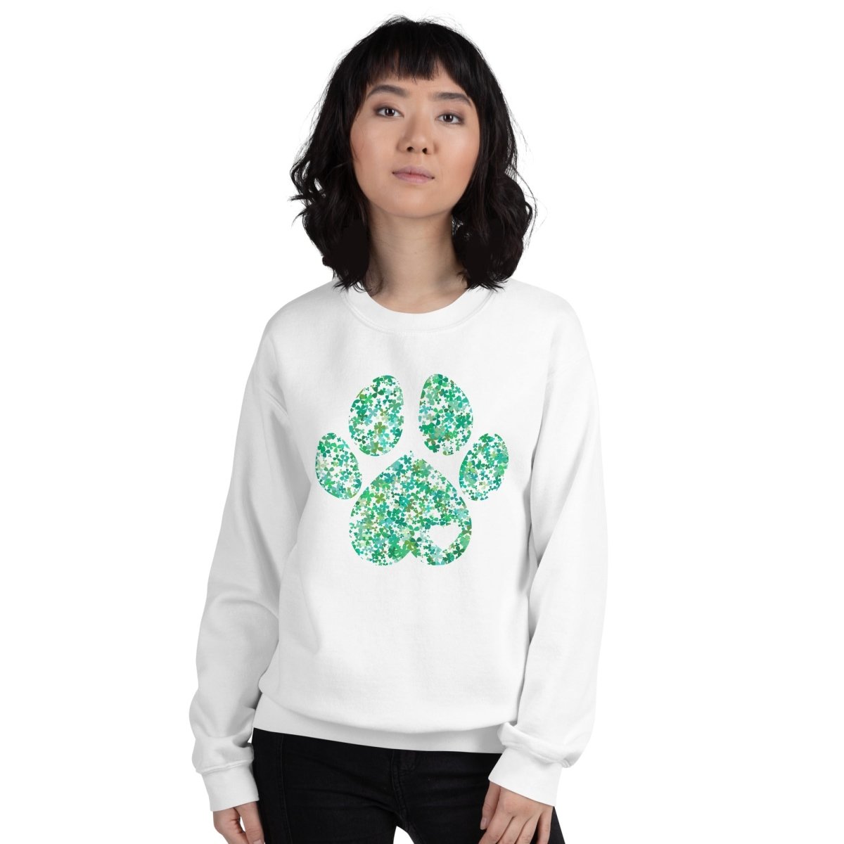 Clover Leaf Dog Paw Sweatshirt - DoggyLoveandMore