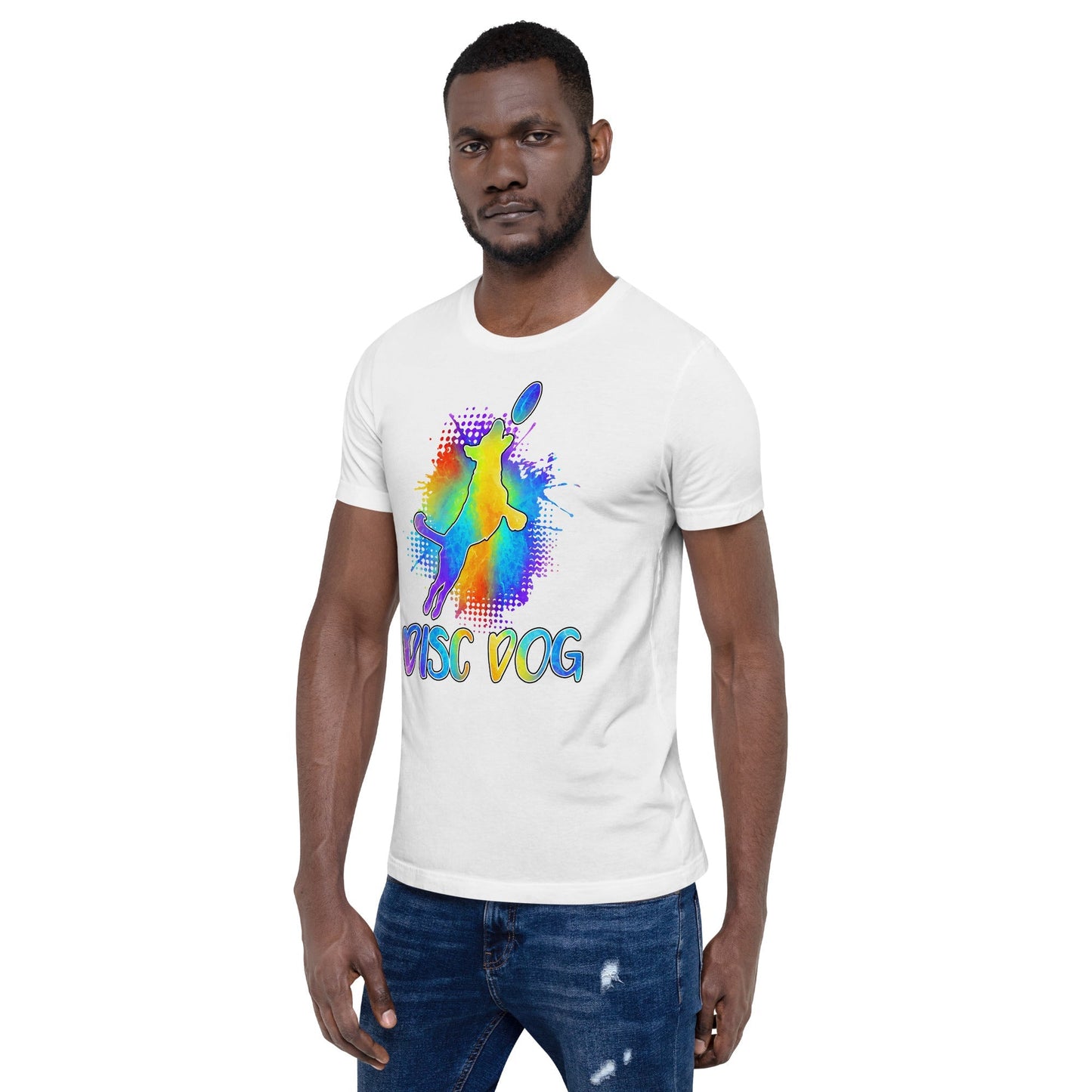 Disc Dog Watercolor T-Shirt - DoggyLoveandMore