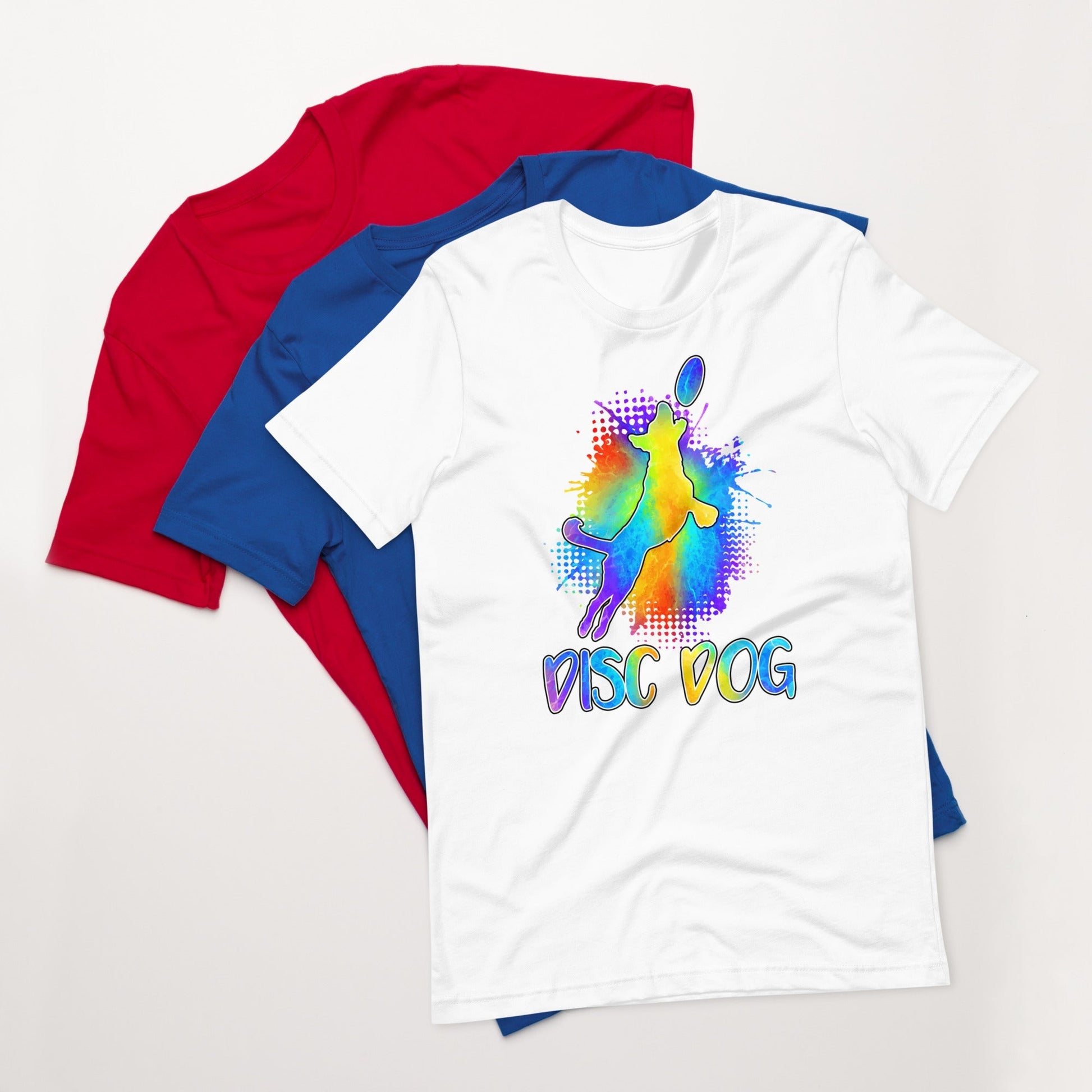 Disc Dog Watercolor T-Shirt - DoggyLoveandMore