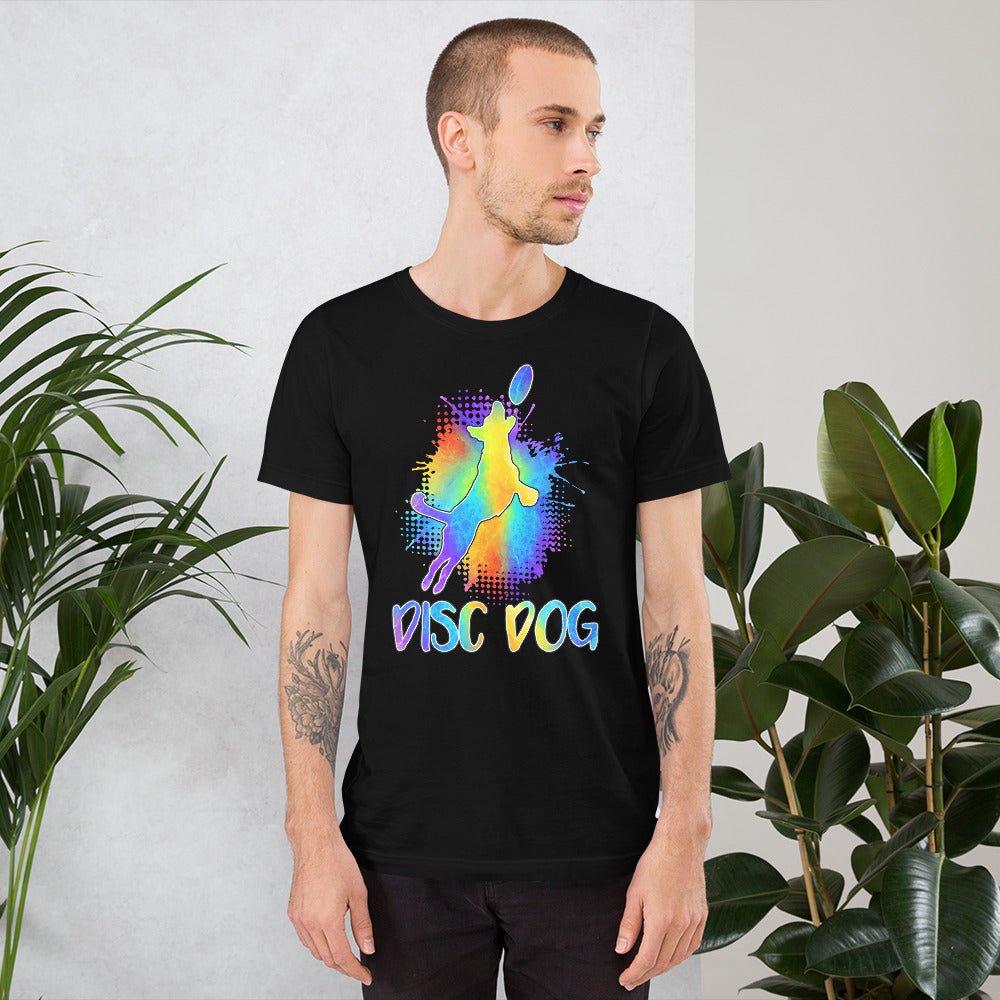 Disc Dog Watercolor T-Shirt - DoggyLoveandMore