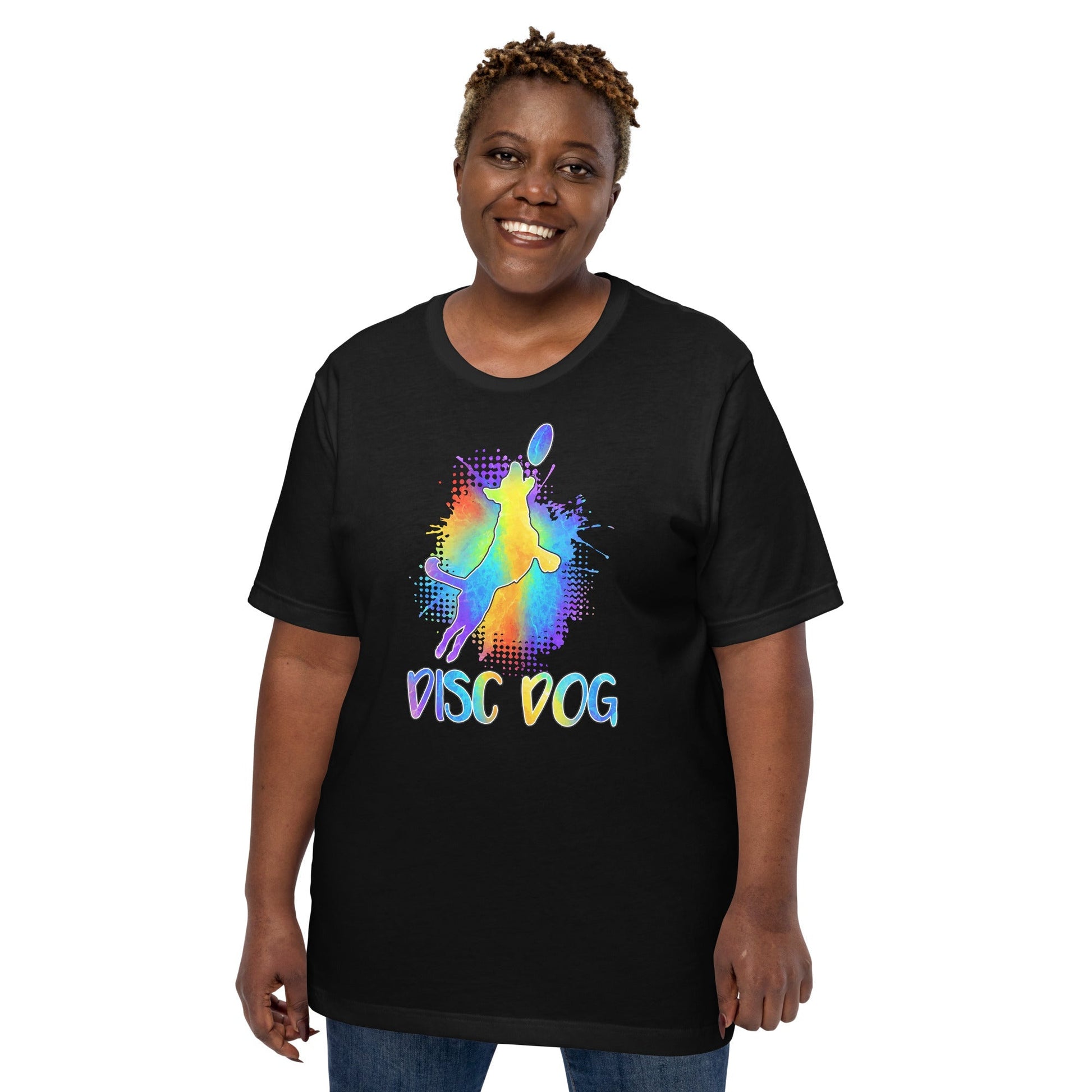 Disc Dog Watercolor T-Shirt - DoggyLoveandMore