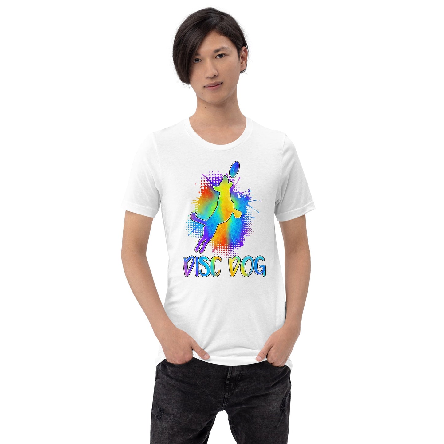 Disc Dog Watercolor T-Shirt - DoggyLoveandMore