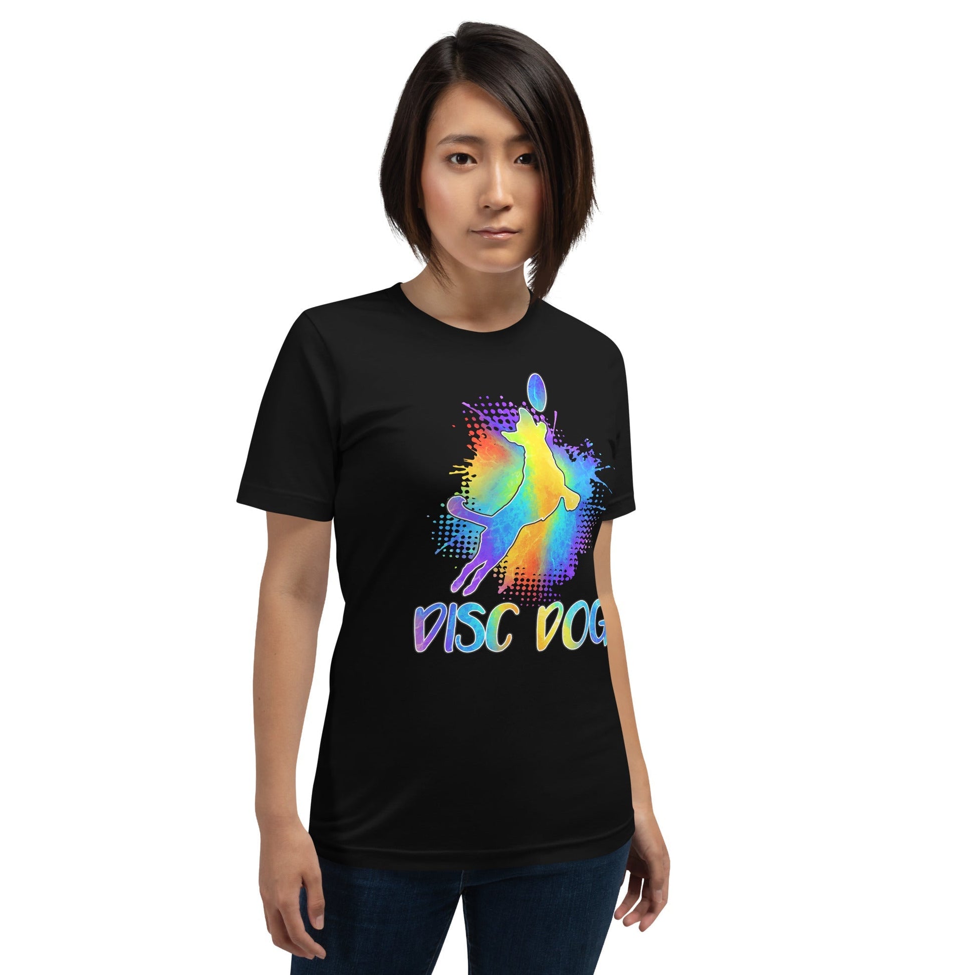 Disc Dog Watercolor T-Shirt - DoggyLoveandMore
