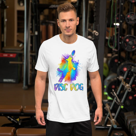 Disc Dog Watercolor T-Shirt - DoggyLoveandMore