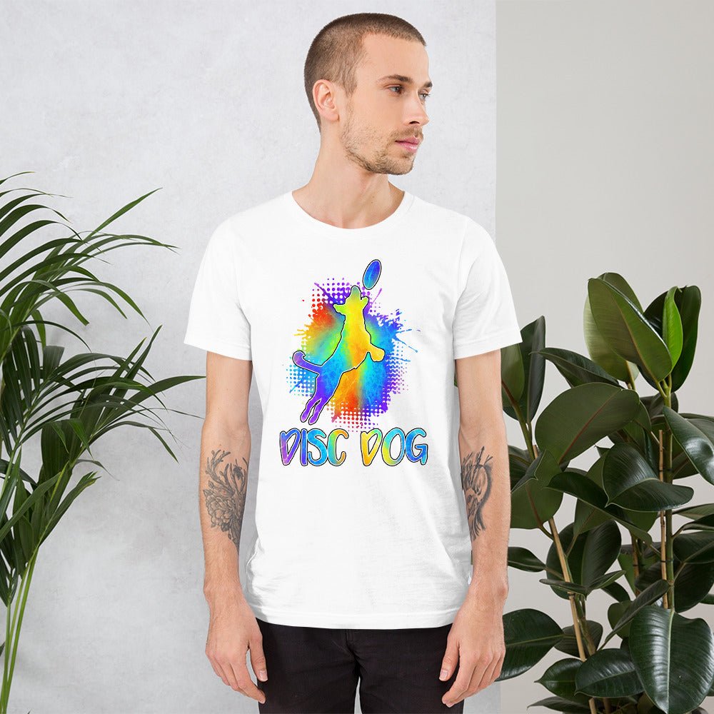 Disc Dog Watercolor T-Shirt - DoggyLoveandMore