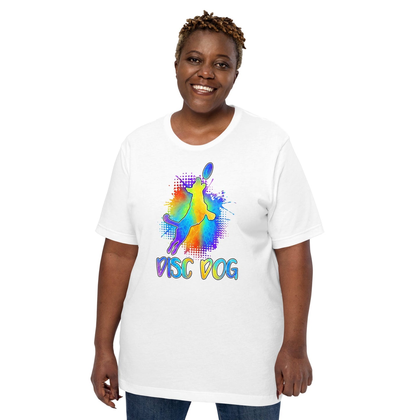 Disc Dog Watercolor T-Shirt - DoggyLoveandMore