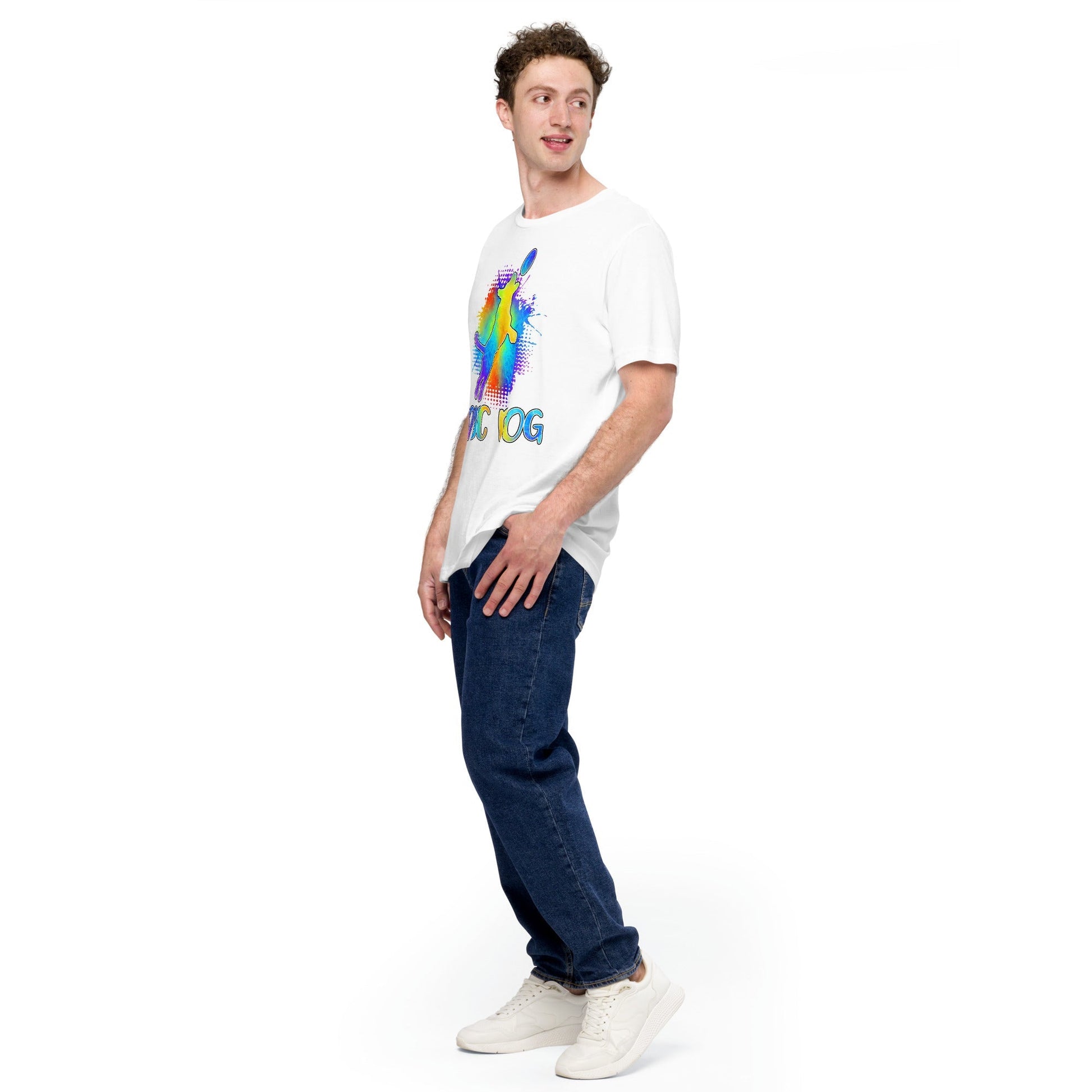 Disc Dog Watercolor T-Shirt - DoggyLoveandMore
