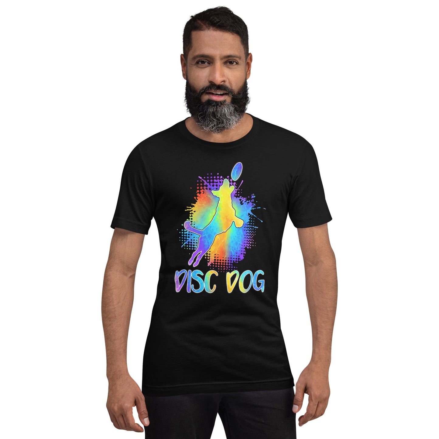 Disc Dog Watercolor T-Shirt - DoggyLoveandMore