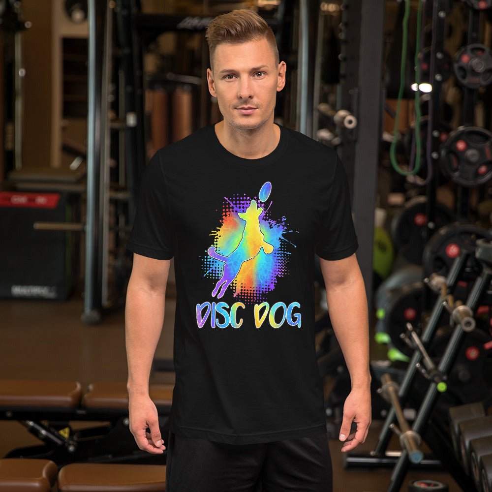 Disc Dog Watercolor T-Shirt - DoggyLoveandMore