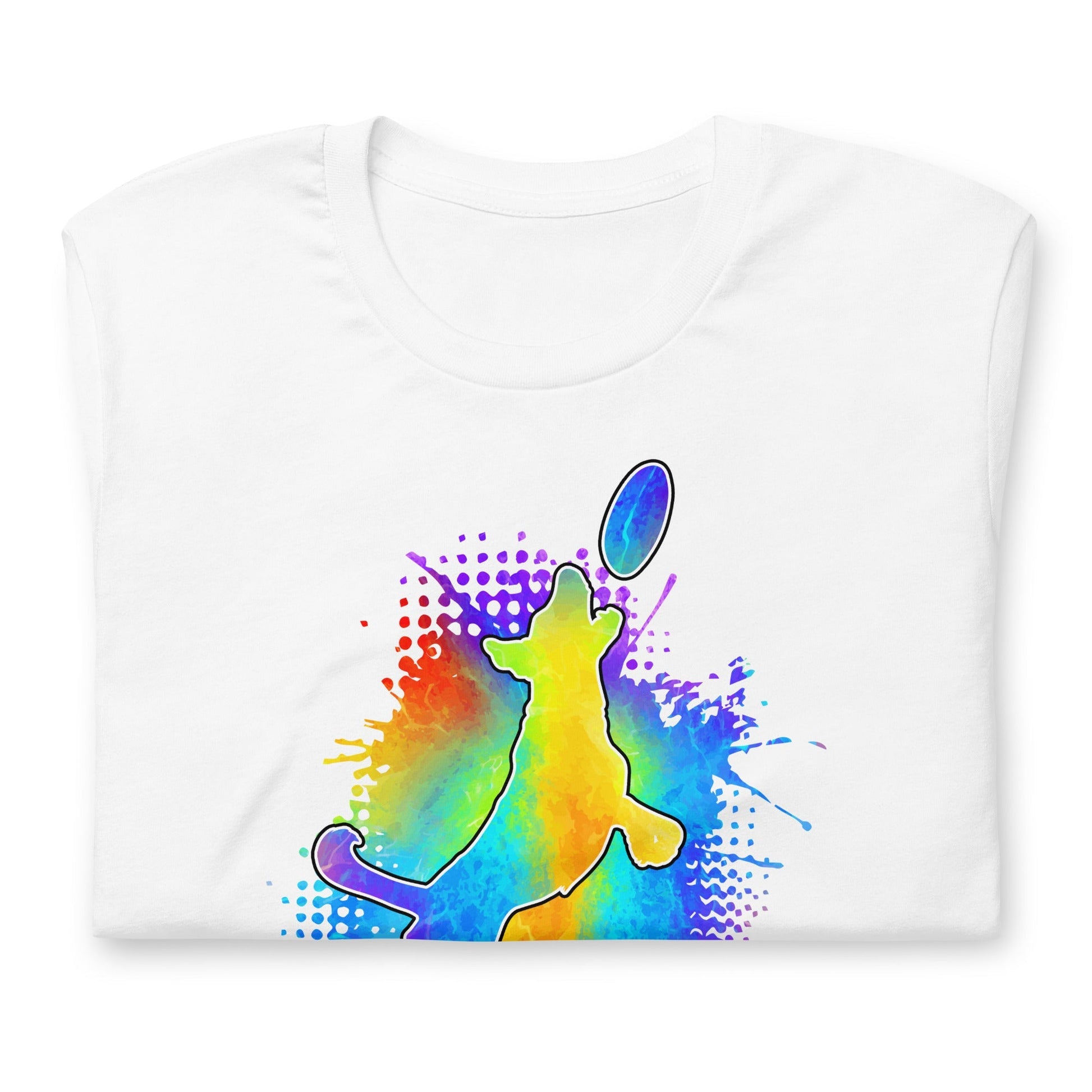 Disc Dog Watercolor T-Shirt - DoggyLoveandMore