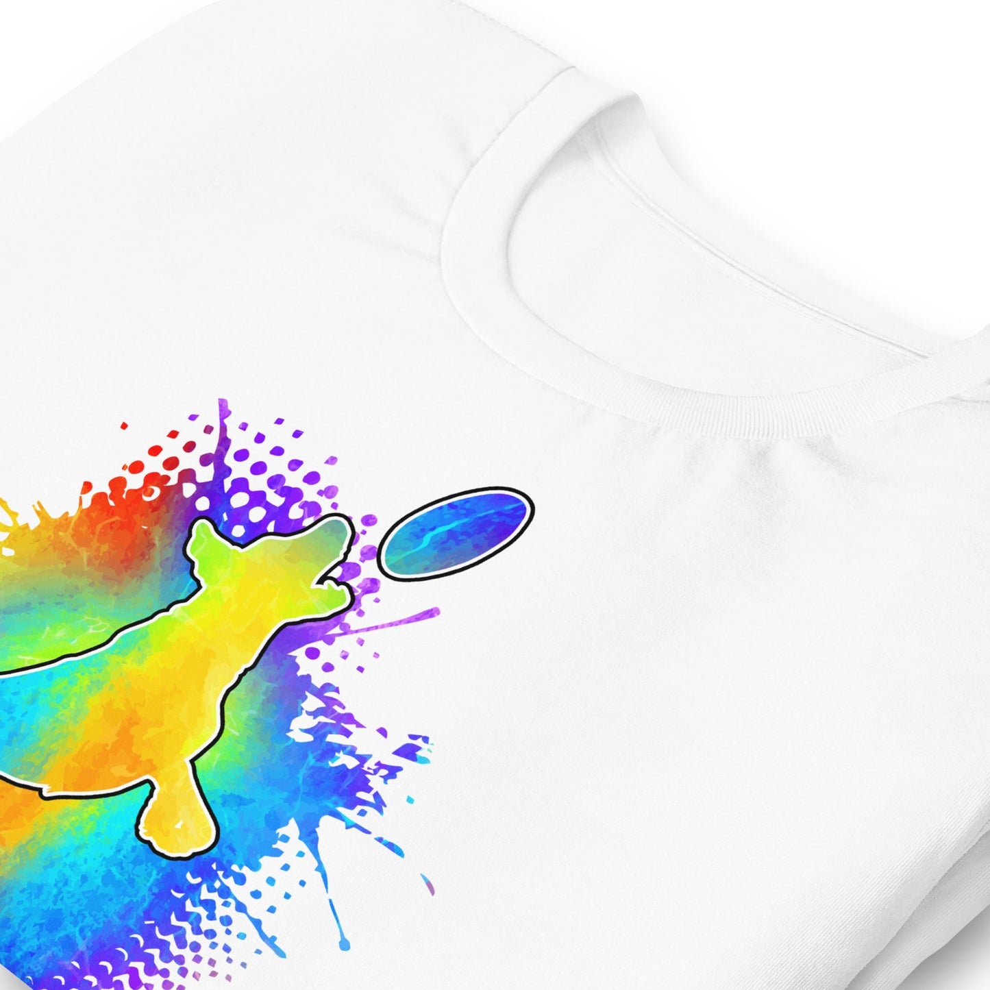 Disc Dog Watercolor T-Shirt - DoggyLoveandMore
