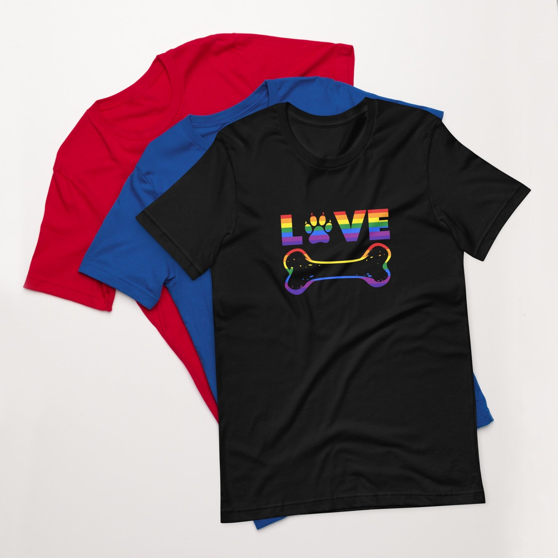Dog Bone Rainbow T-Shirt - DoggyLoveandMore