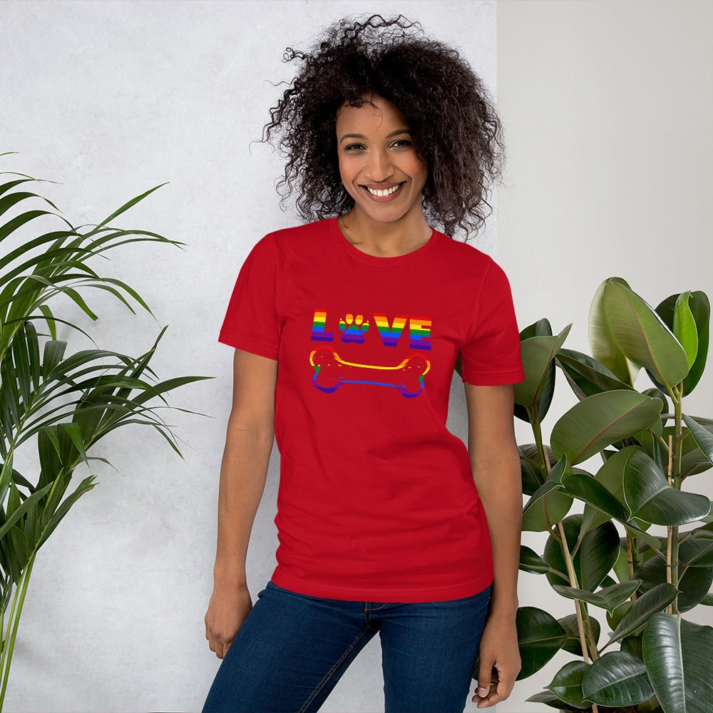 Dog Bone Rainbow T-Shirt - DoggyLoveandMore