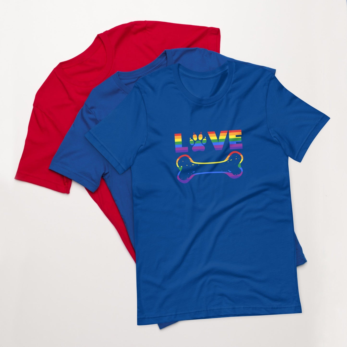 Dog Bone Rainbow T-Shirt - DoggyLoveandMore