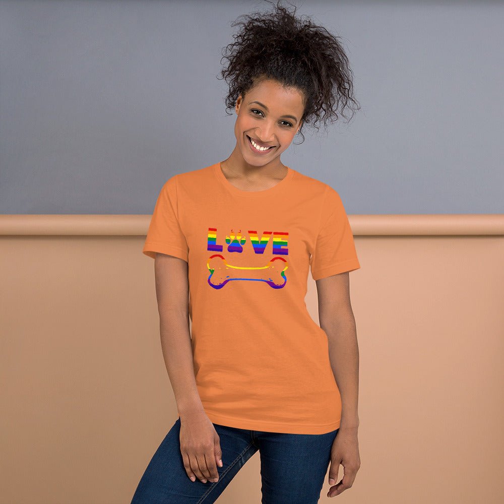 Dog Bone Rainbow T-Shirt - DoggyLoveandMore