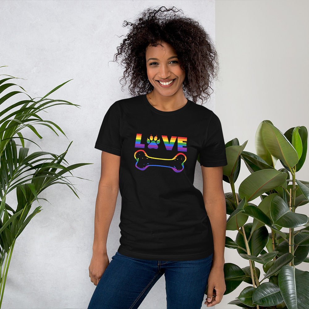 Dog Bone Rainbow T-Shirt - DoggyLoveandMore