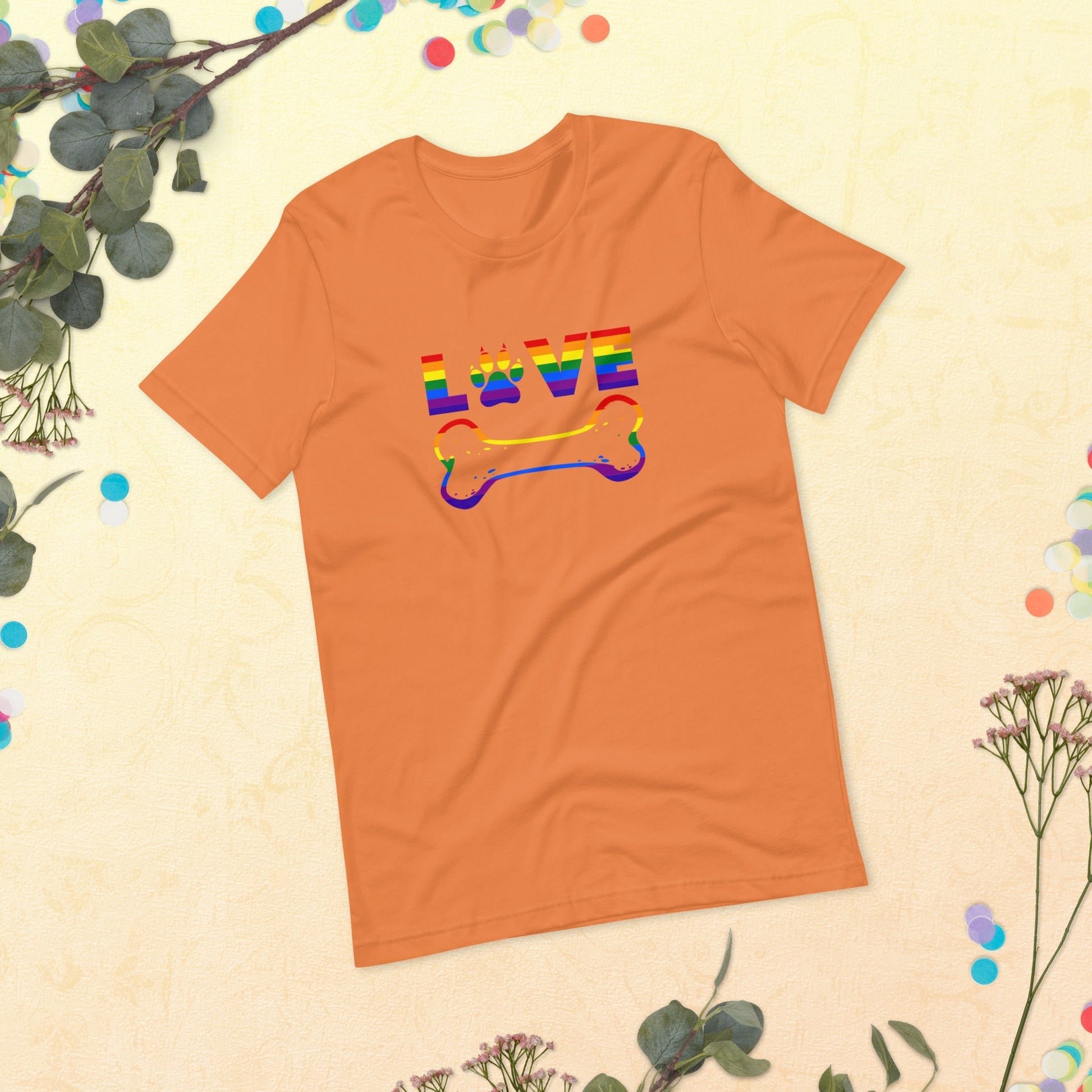 Dog Bone Rainbow T-Shirt - DoggyLoveandMore