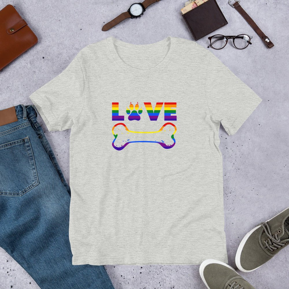 Dog Bone Rainbow T-Shirt - DoggyLoveandMore