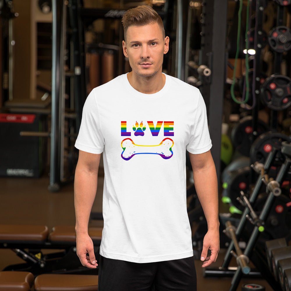 Dog Bone Rainbow T-Shirt - DoggyLoveandMore