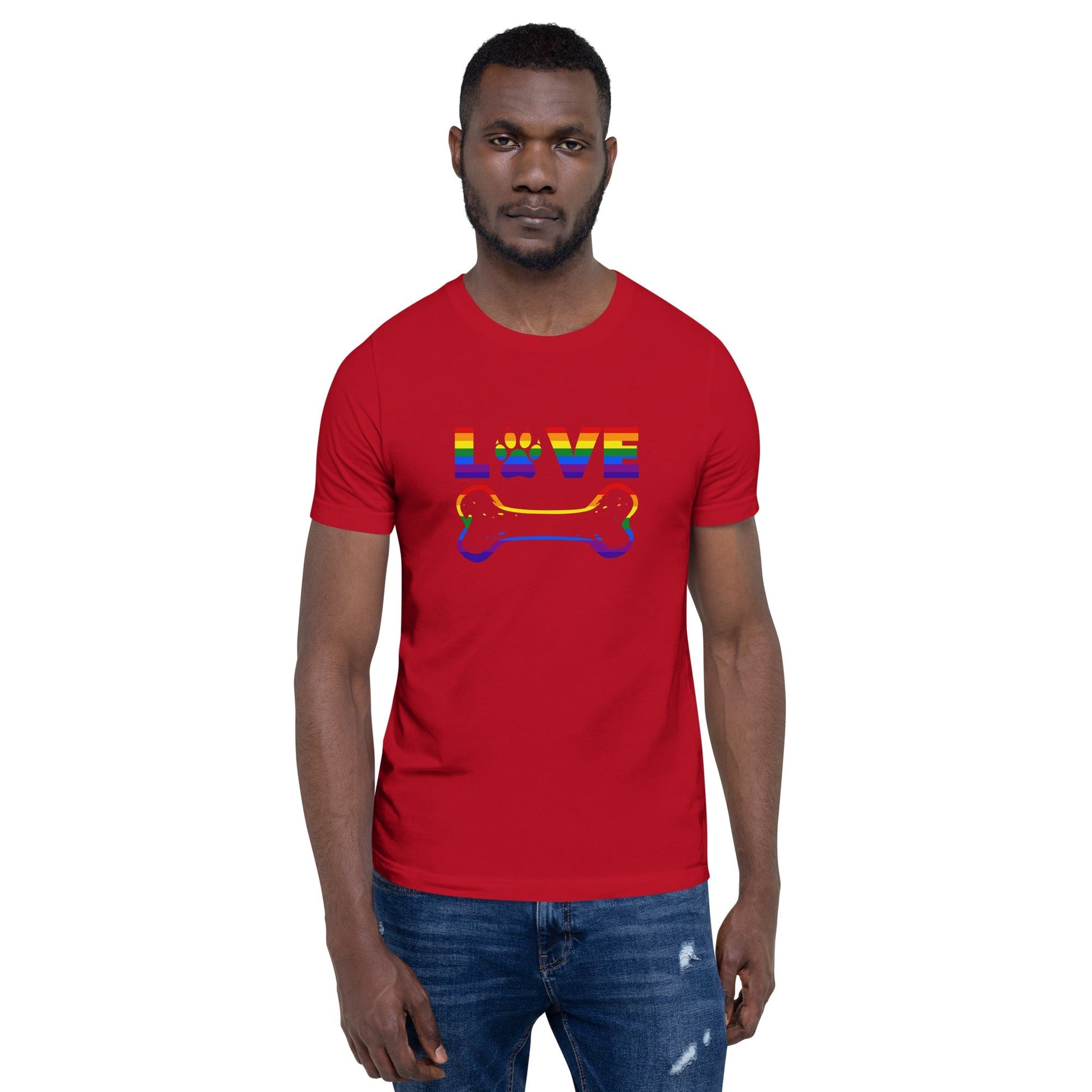 Dog Bone Rainbow T-Shirt - DoggyLoveandMore