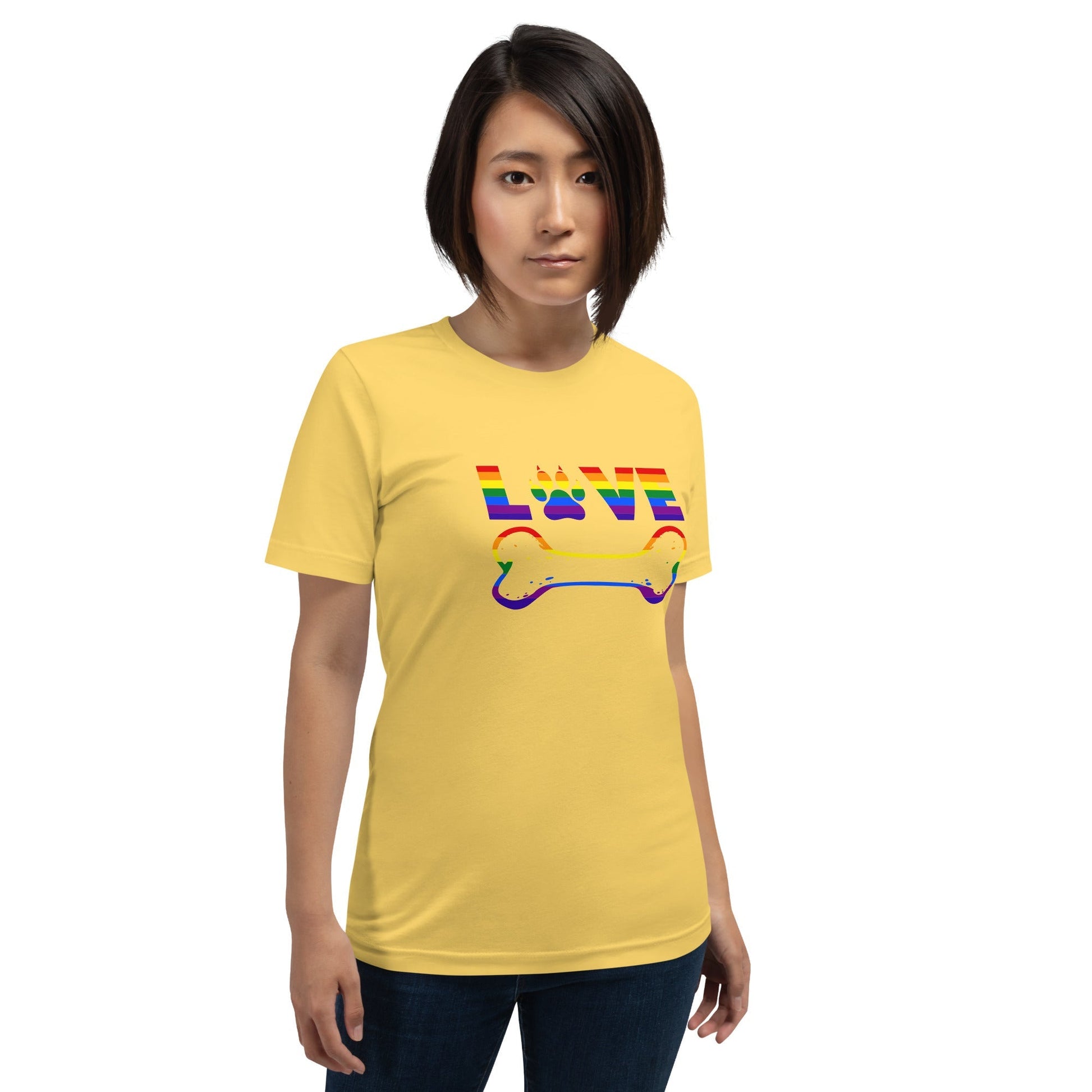 Dog Bone Rainbow T-Shirt - DoggyLoveandMore