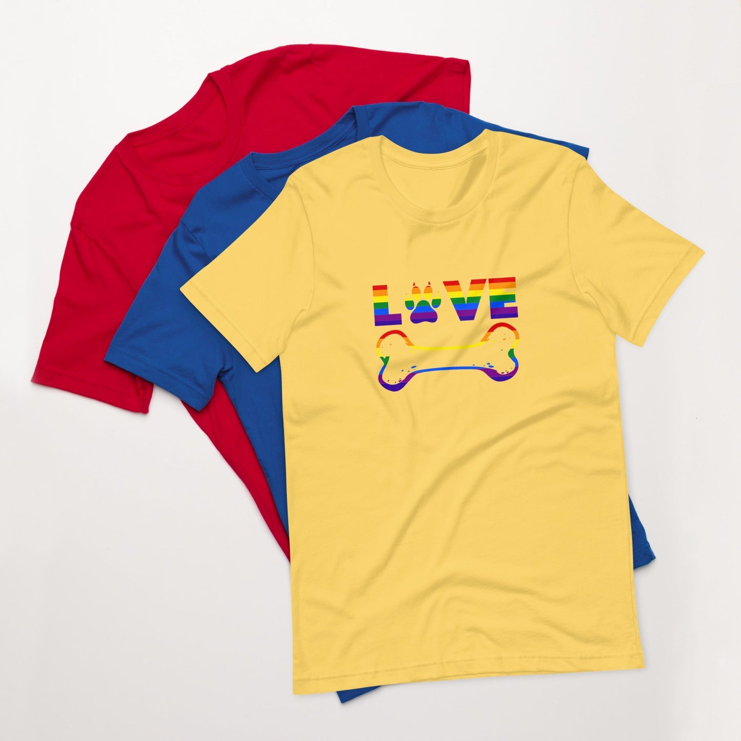 Dog Bone Rainbow T-Shirt - DoggyLoveandMore
