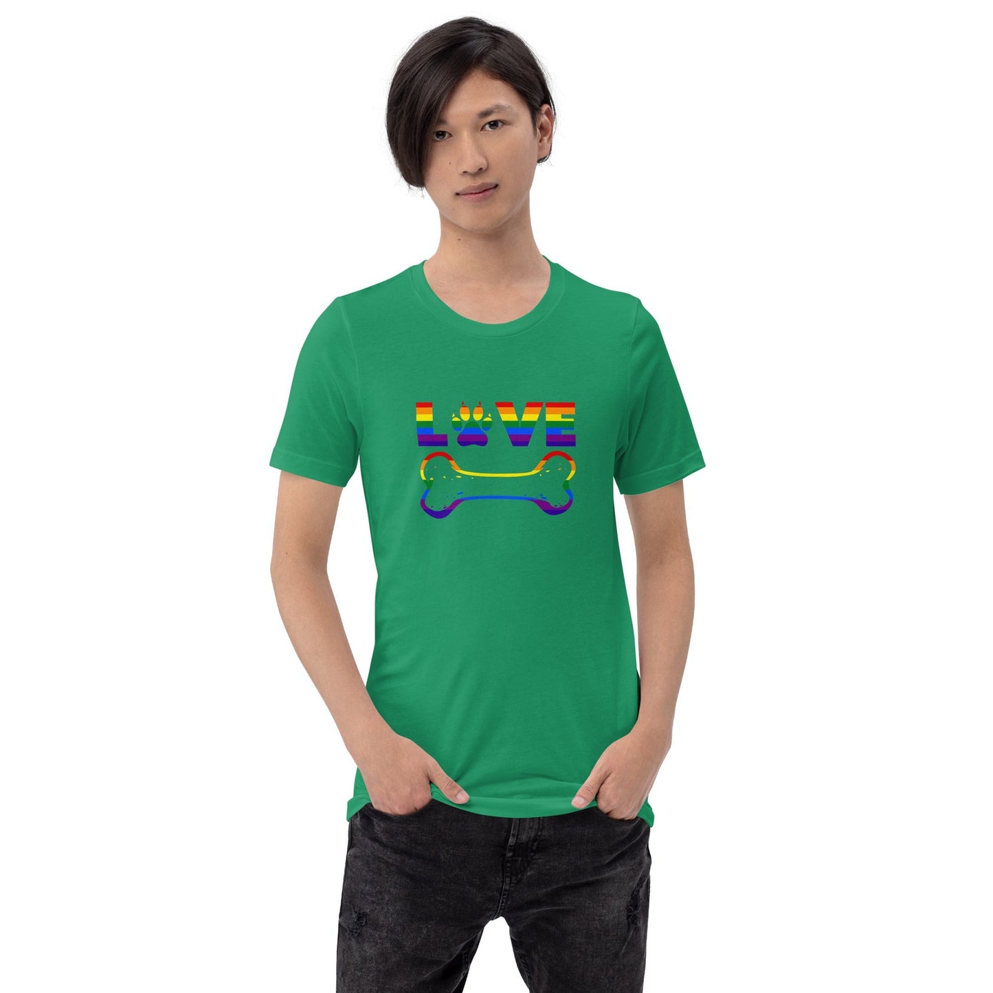 Dog Bone Rainbow T-Shirt - DoggyLoveandMore