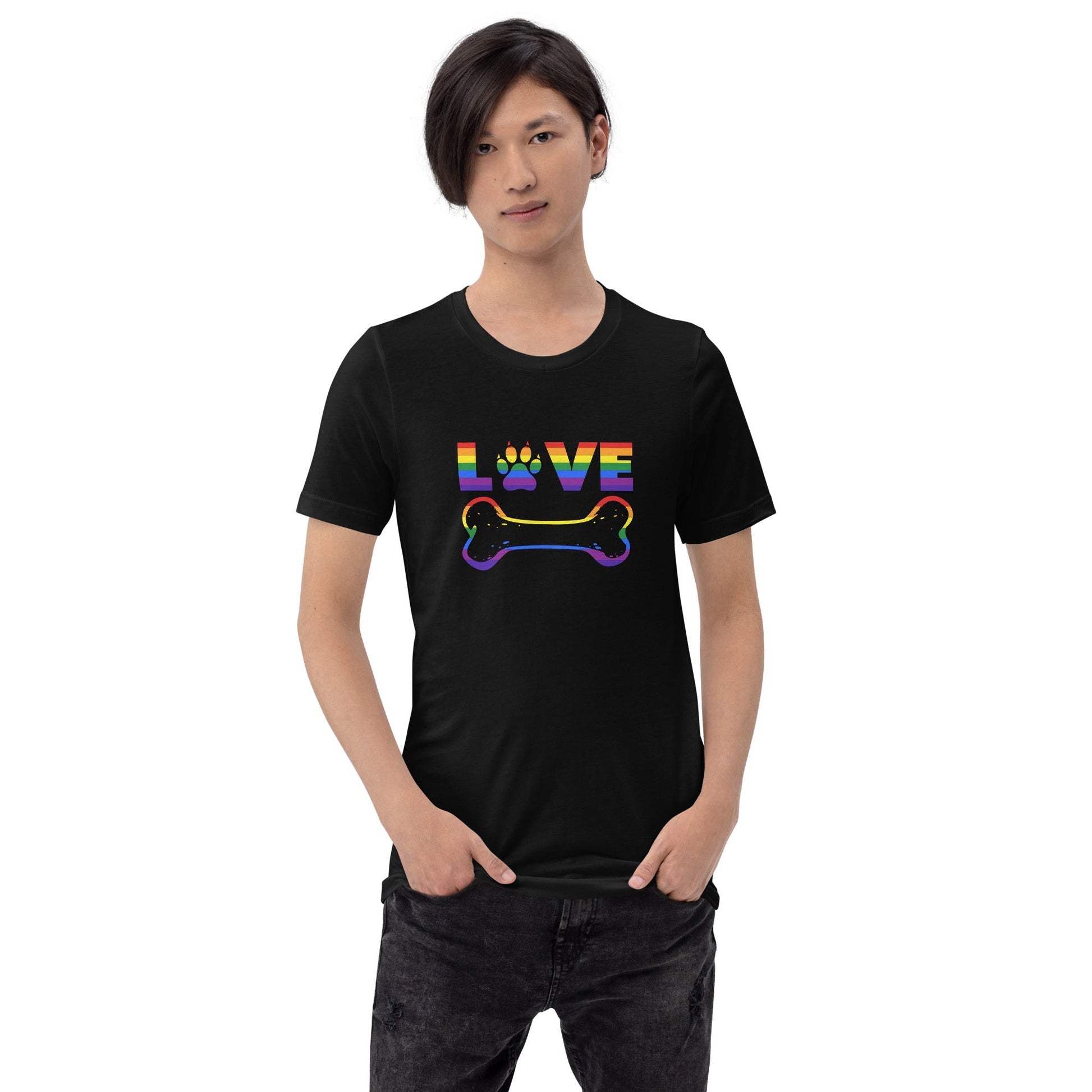 Dog Bone Rainbow T-Shirt - DoggyLoveandMore