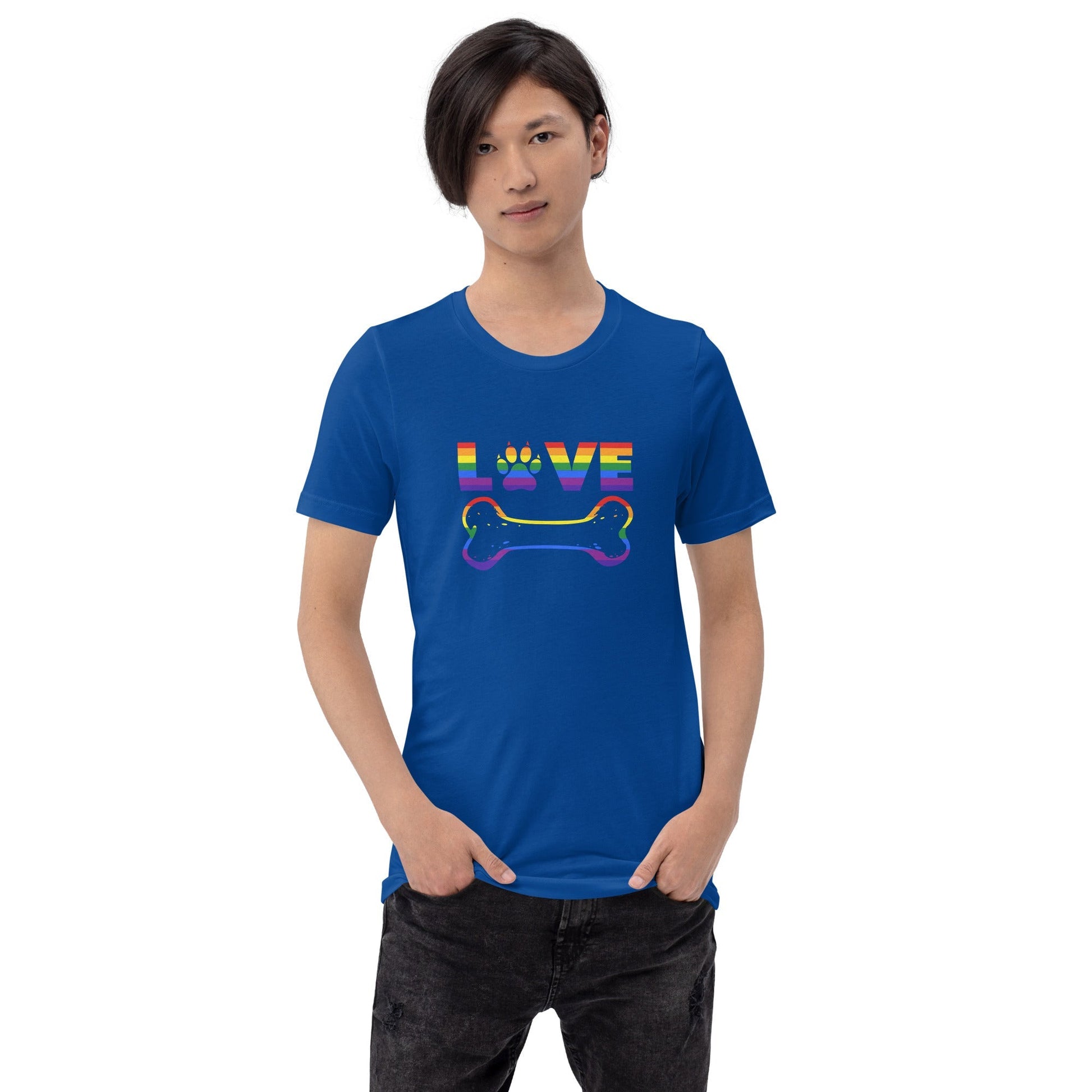 Dog Bone Rainbow T-Shirt - DoggyLoveandMore