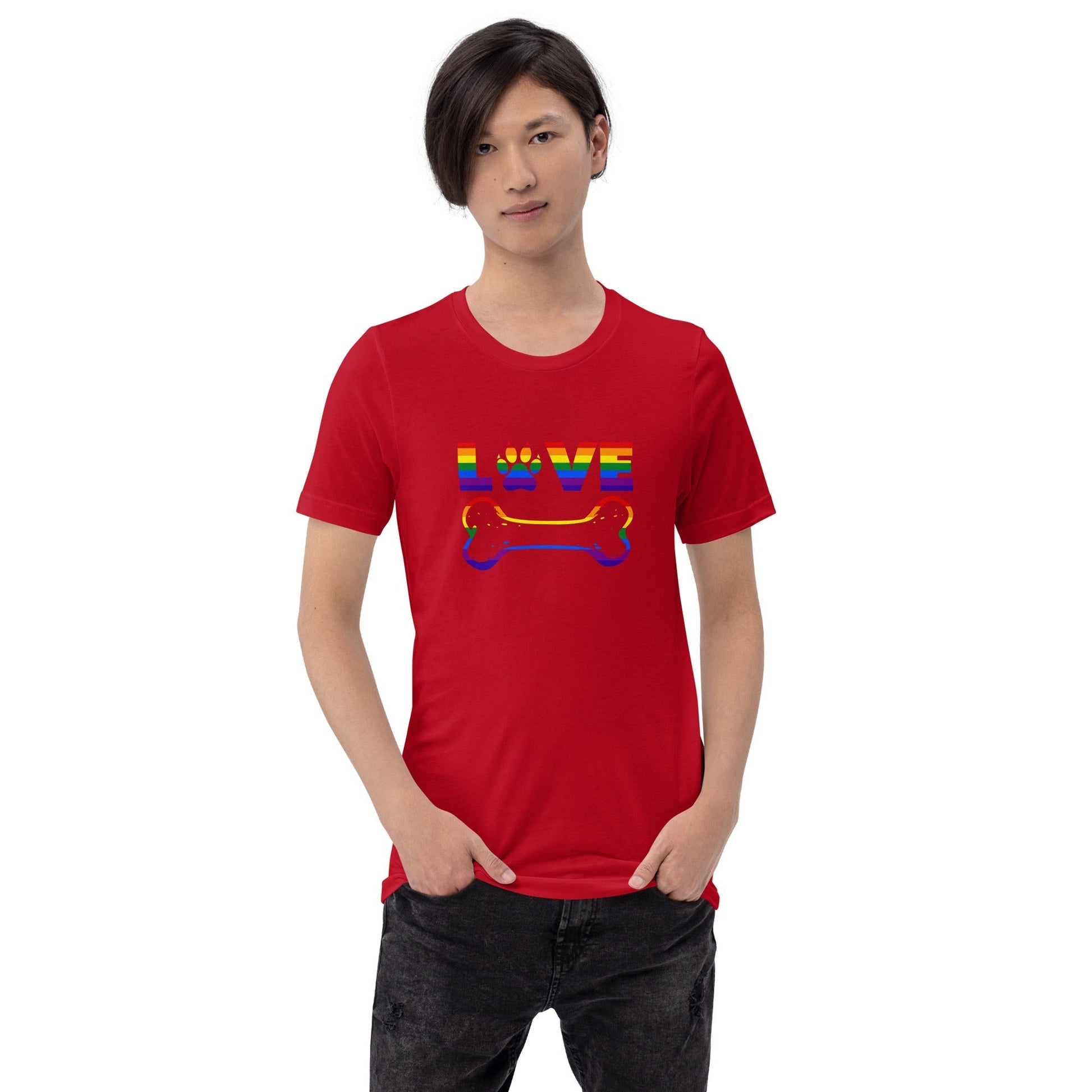 Dog Bone Rainbow T-Shirt - DoggyLoveandMore