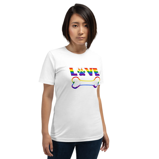 Dog Bone Rainbow T-Shirt - DoggyLoveandMore