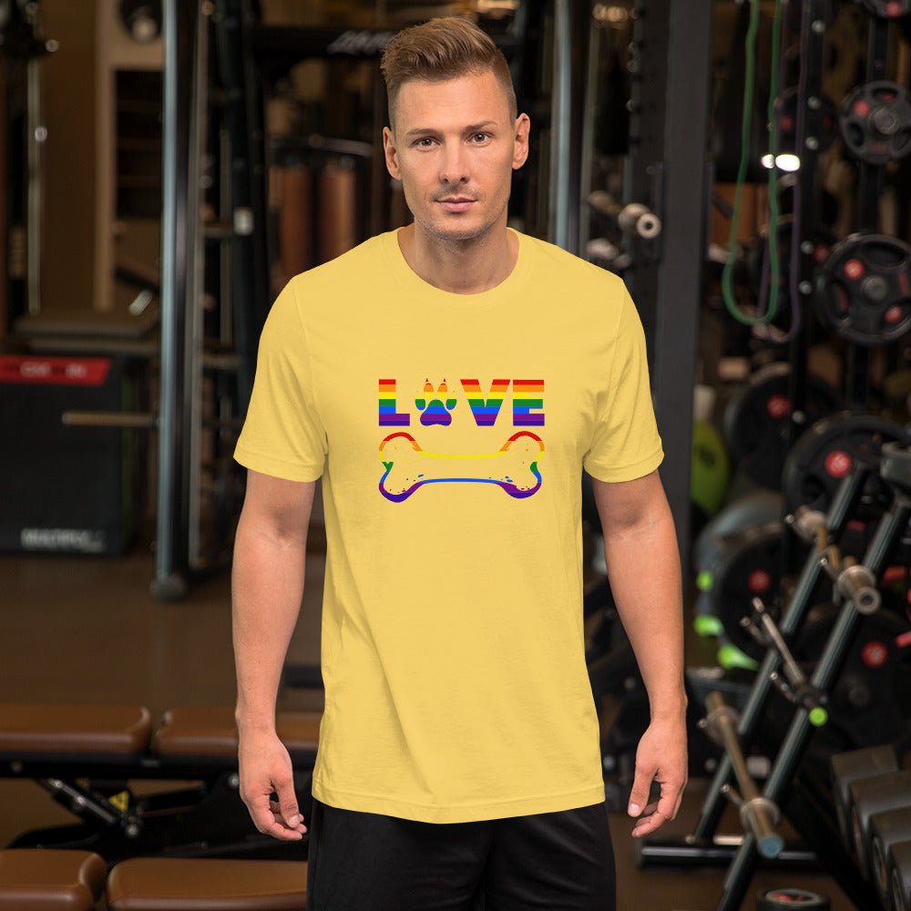 Dog Bone Rainbow T-Shirt - DoggyLoveandMore