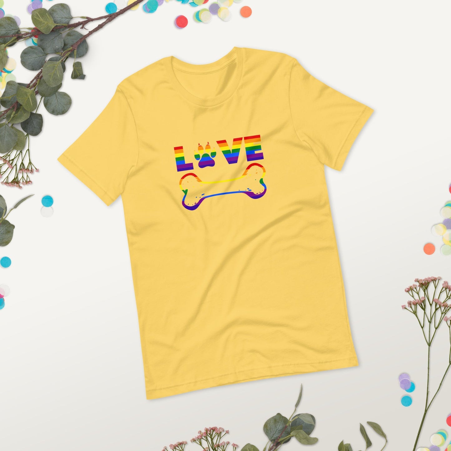 Dog Bone Rainbow T-Shirt - DoggyLoveandMore