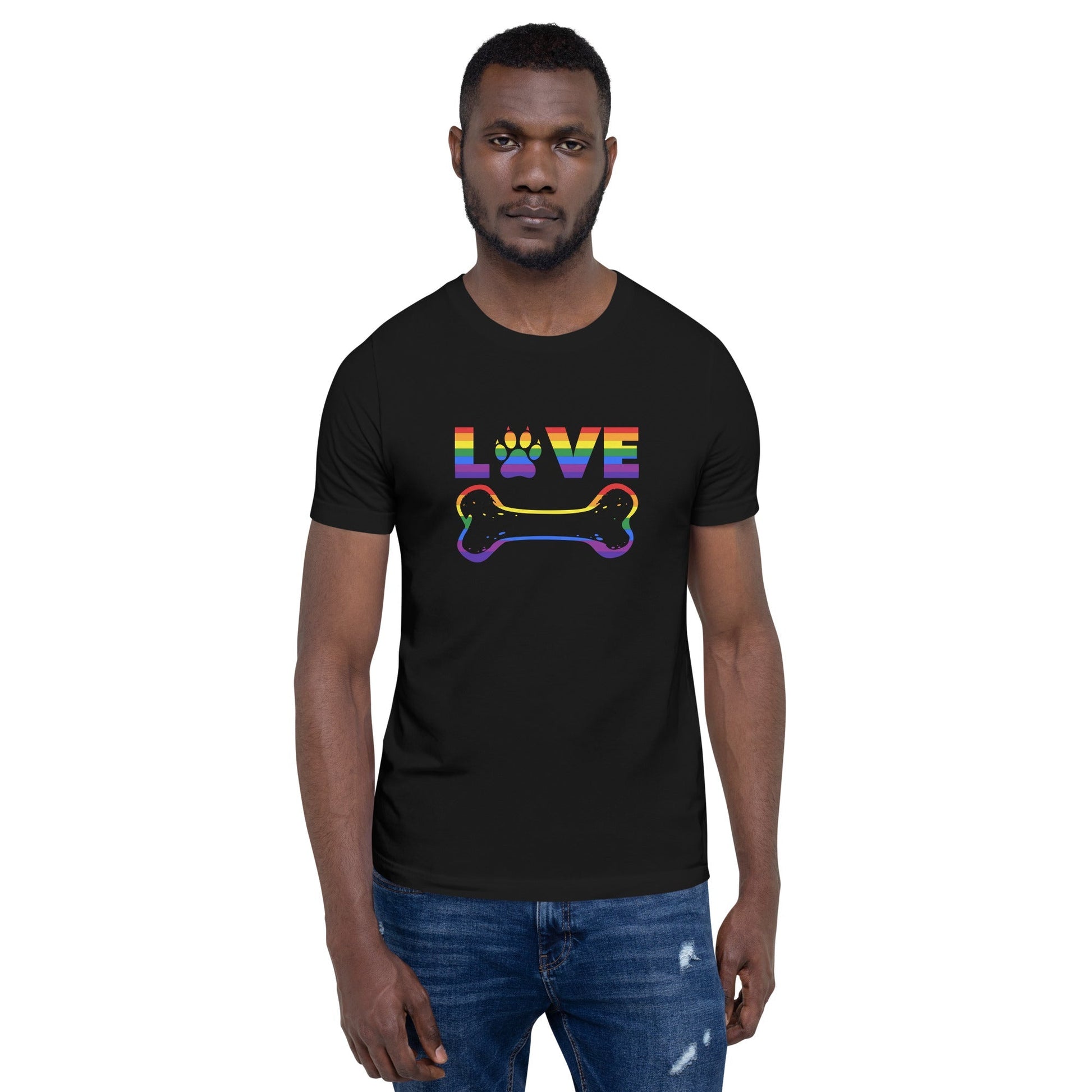 Dog Bone Rainbow T-Shirt - DoggyLoveandMore