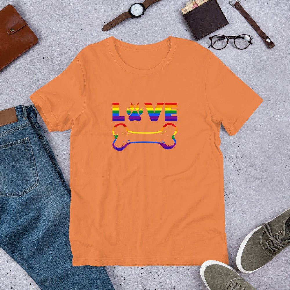 Dog Bone Rainbow T-Shirt - DoggyLoveandMore