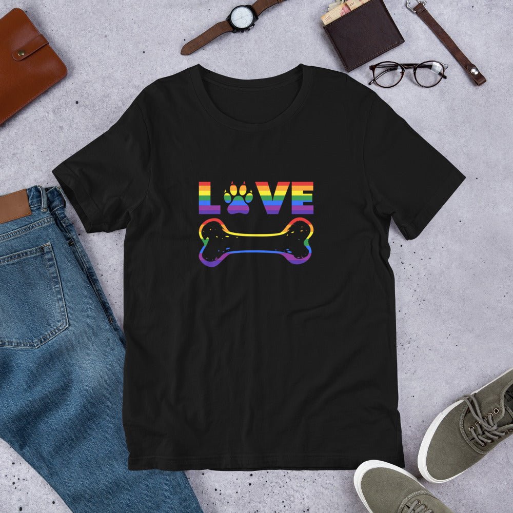 Dog Bone Rainbow T-Shirt - DoggyLoveandMore