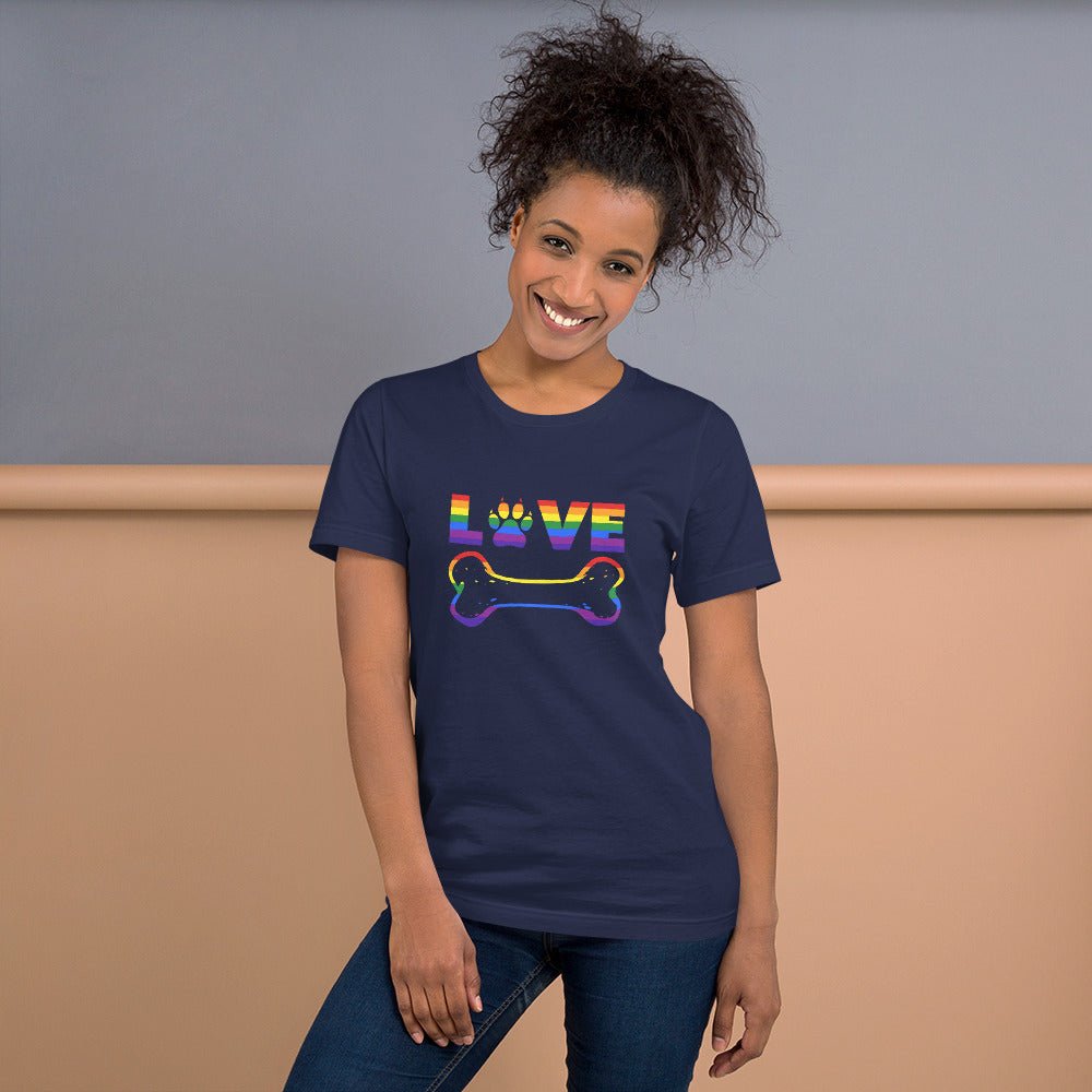 Dog Bone Rainbow T-Shirt - DoggyLoveandMore