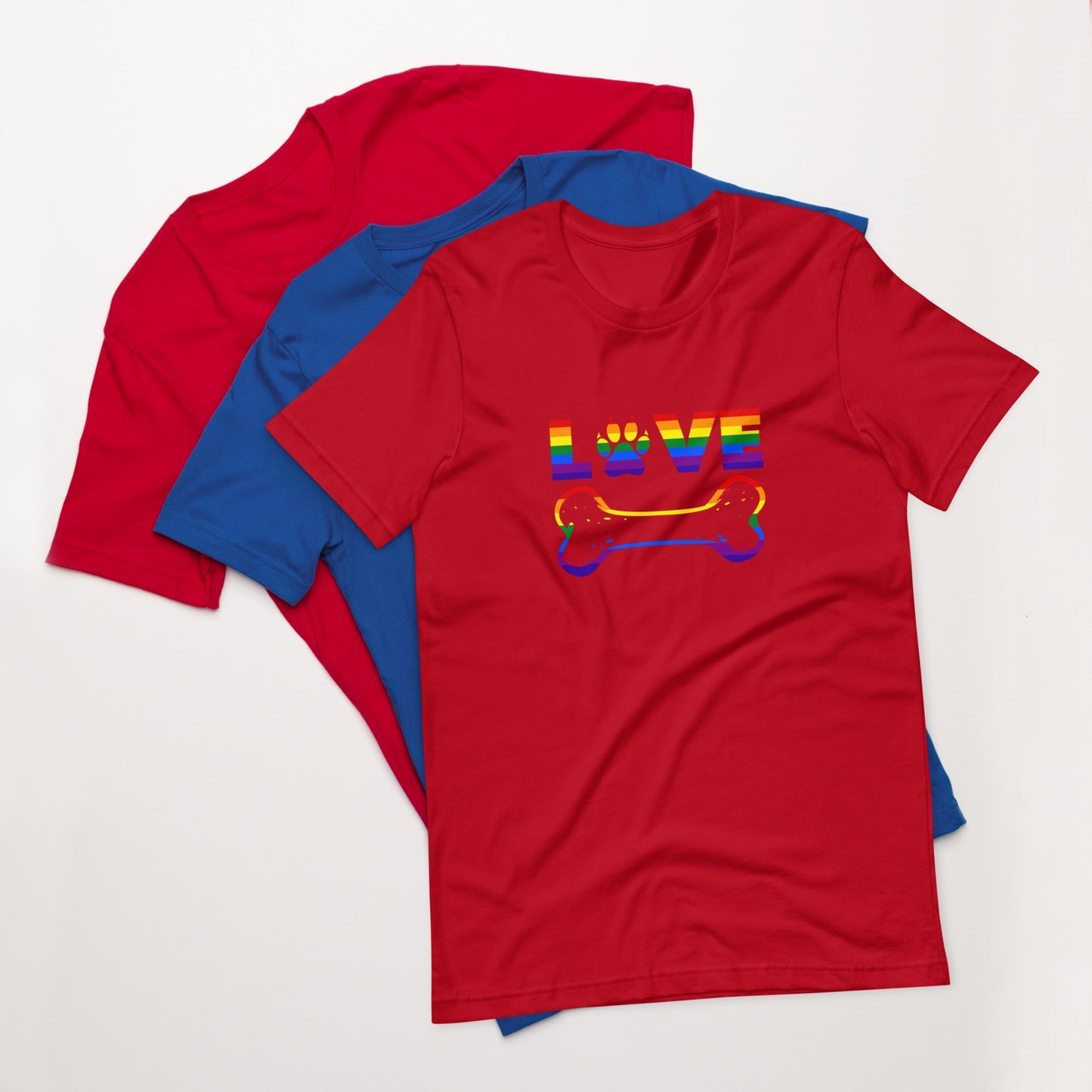 Dog Bone Rainbow T-Shirt - DoggyLoveandMore