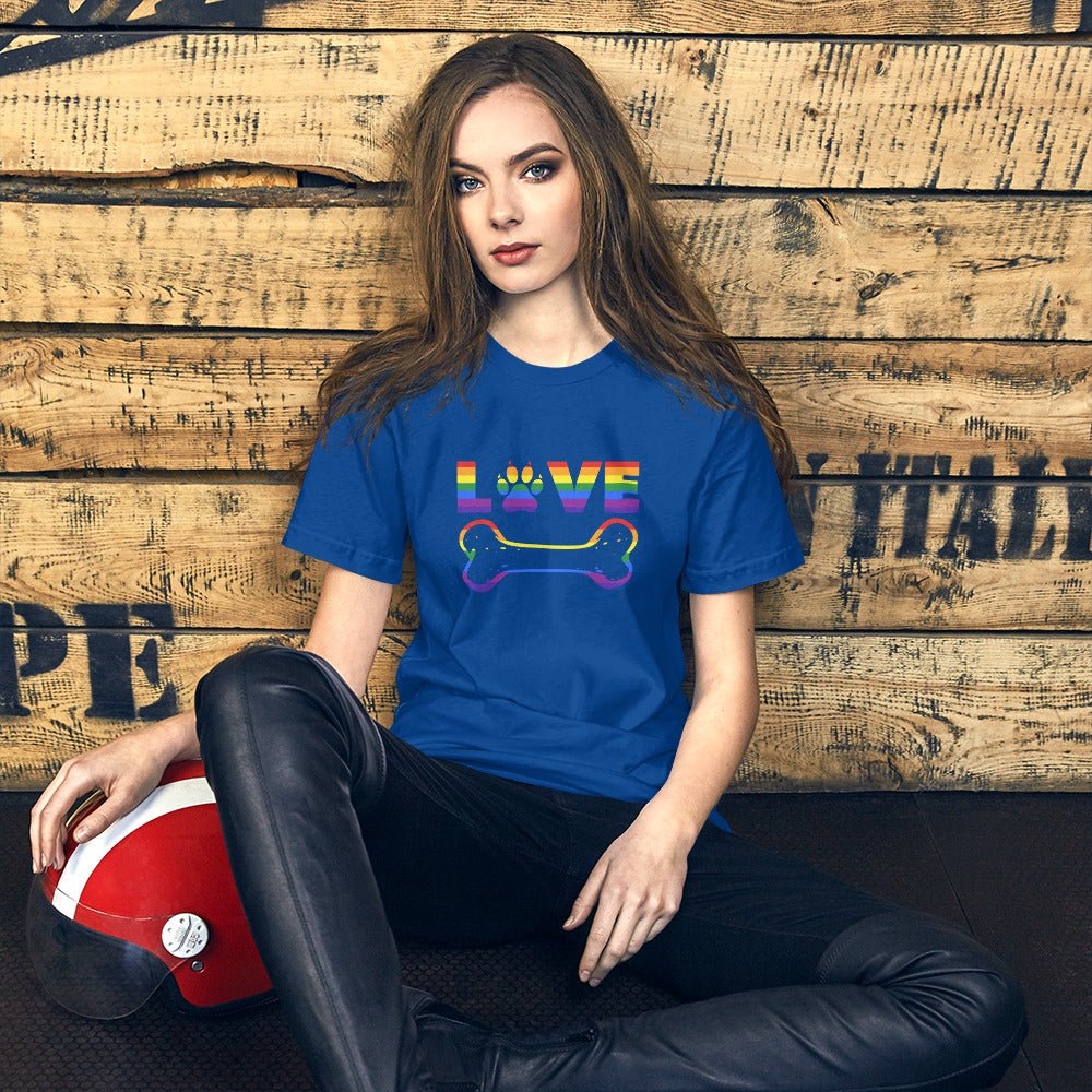 Dog Bone Rainbow T-Shirt - DoggyLoveandMore