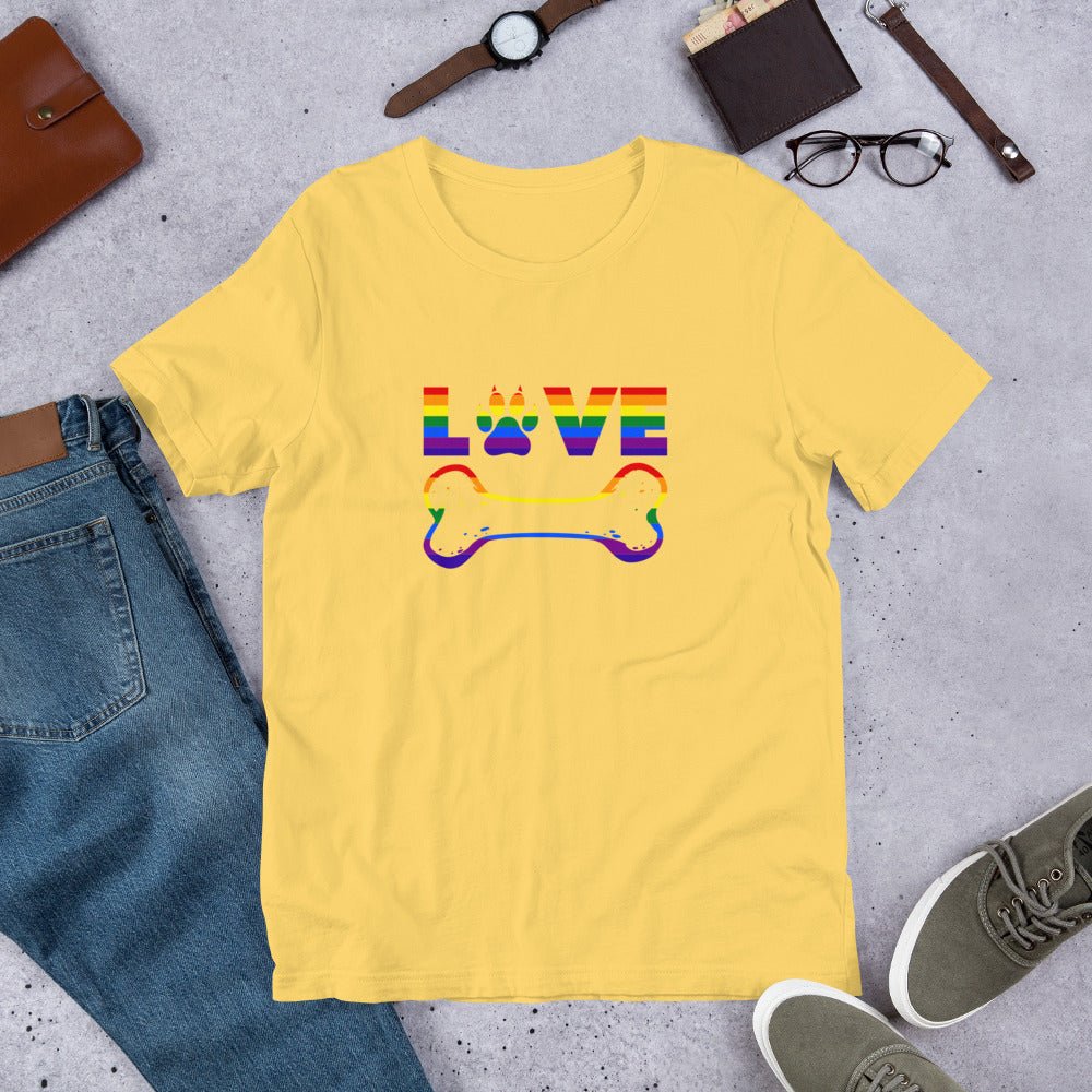 Dog Bone Rainbow T-Shirt - DoggyLoveandMore