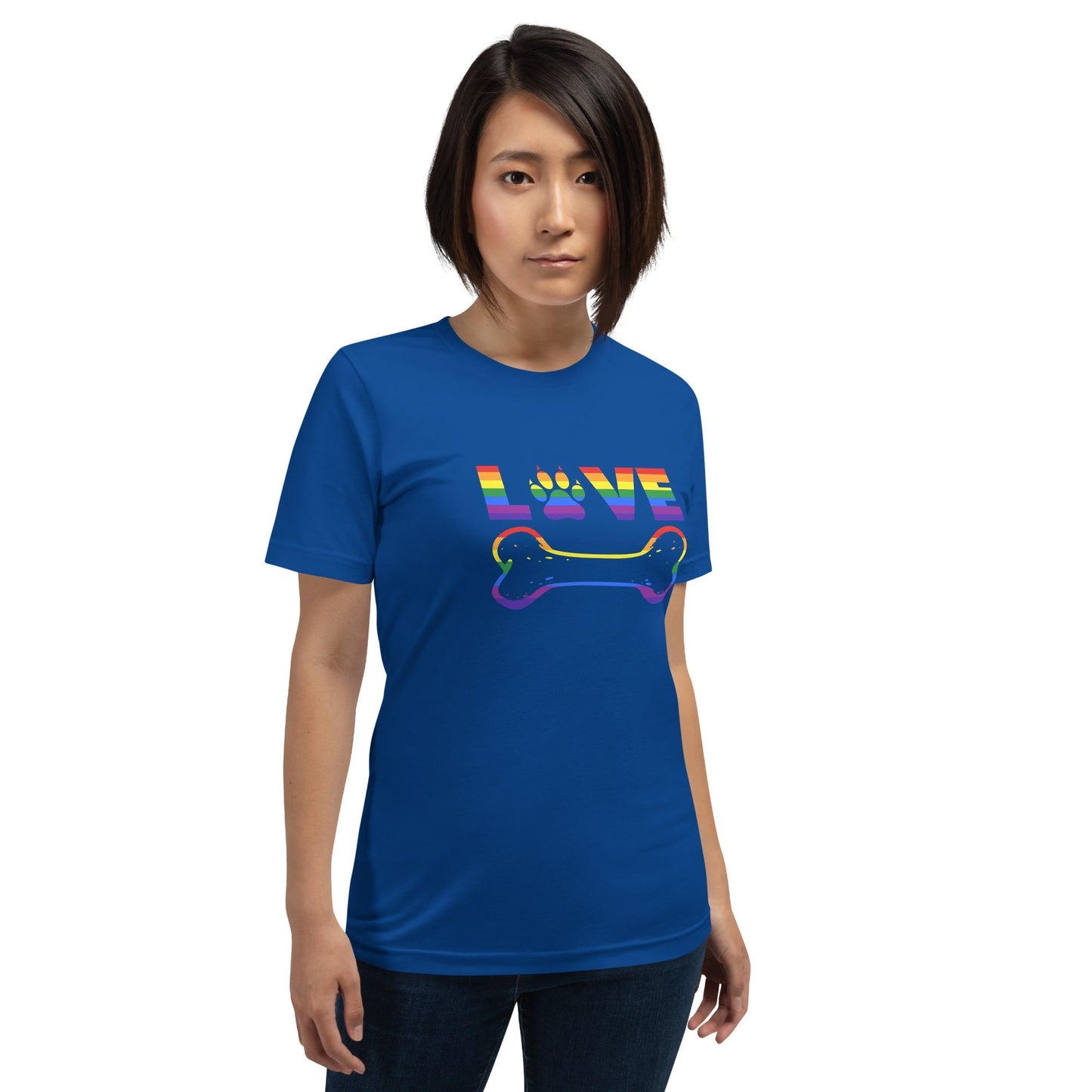 Dog Bone Rainbow T-Shirt - DoggyLoveandMore