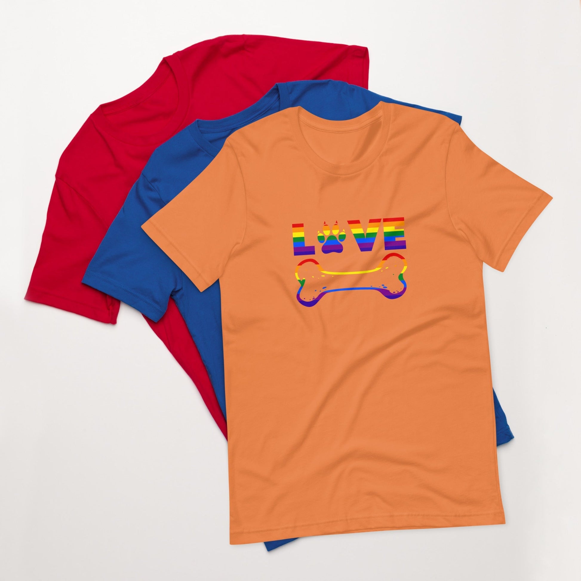 Dog Bone Rainbow T-Shirt - DoggyLoveandMore