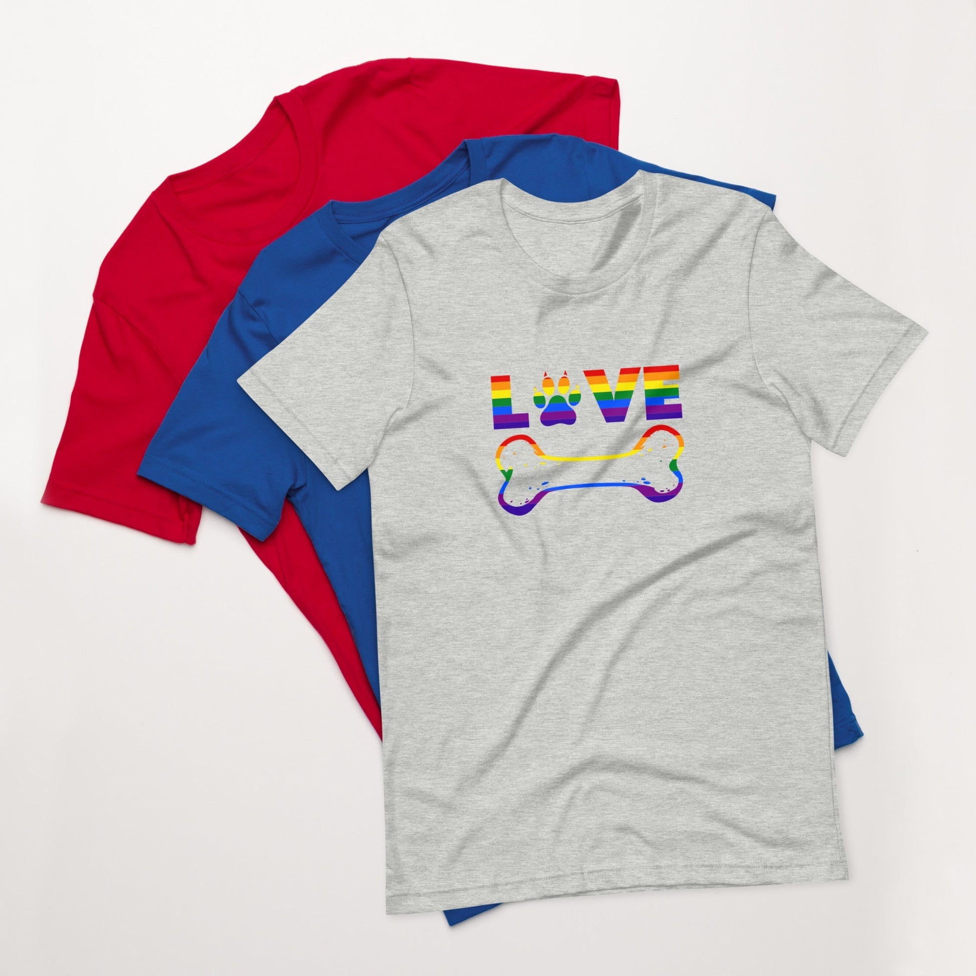 Dog Bone Rainbow T-Shirt - DoggyLoveandMore