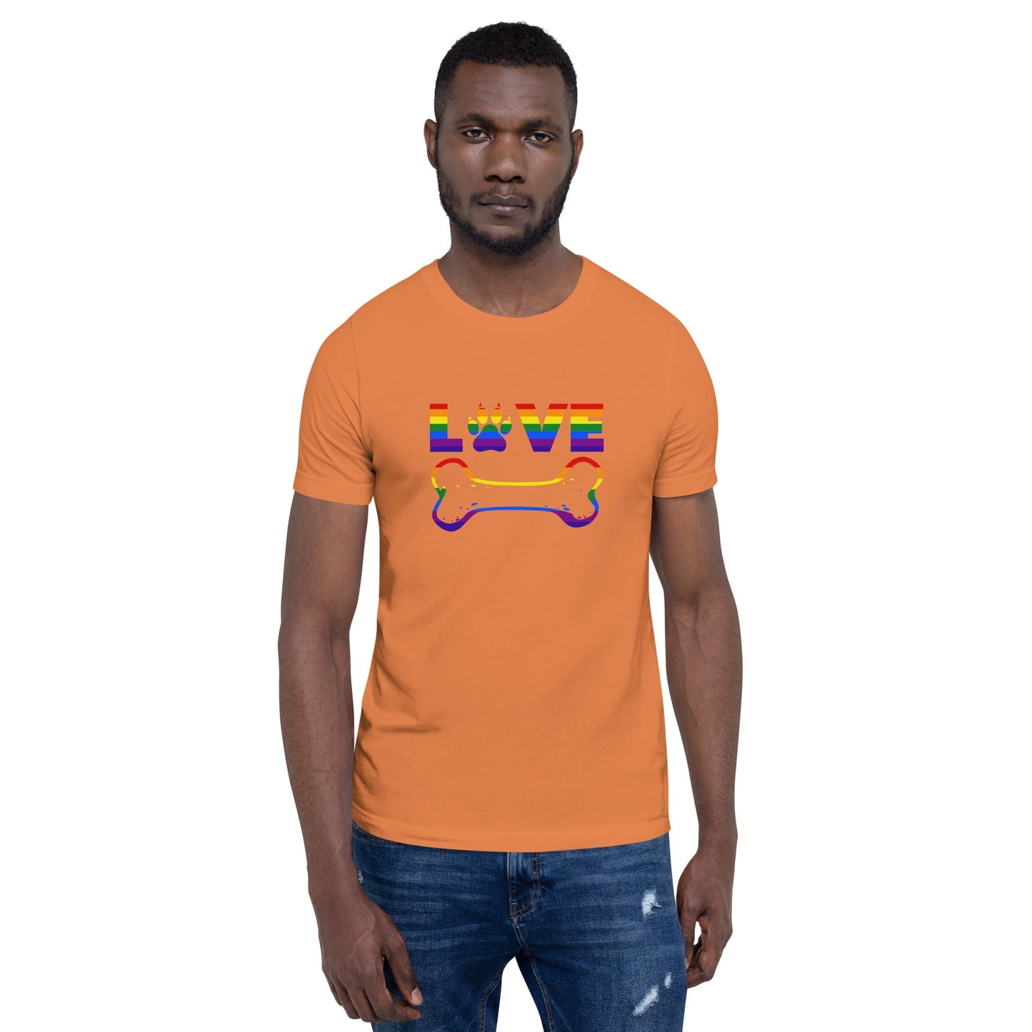 Dog Bone Rainbow T-Shirt - DoggyLoveandMore