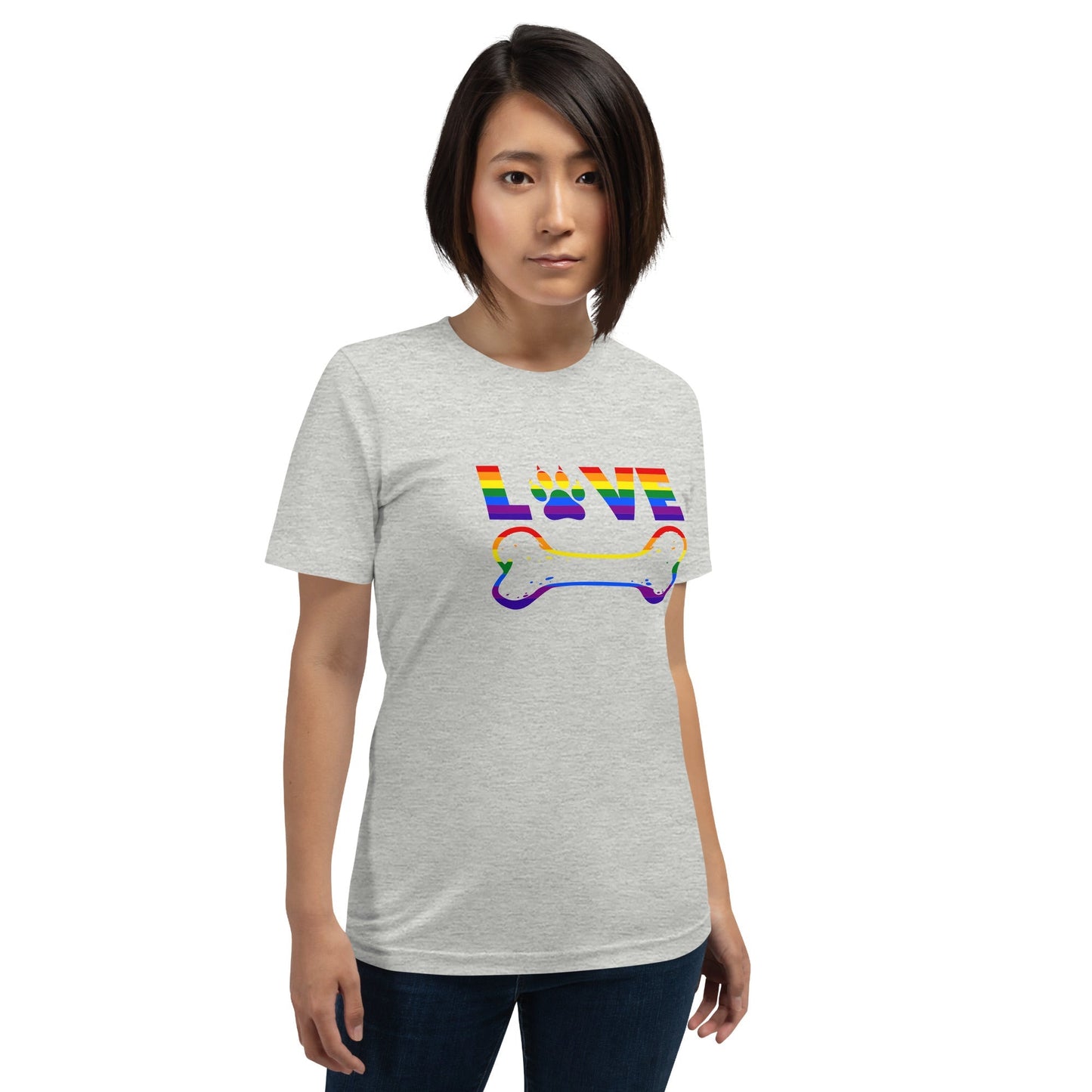 Dog Bone Rainbow T-Shirt - DoggyLoveandMore