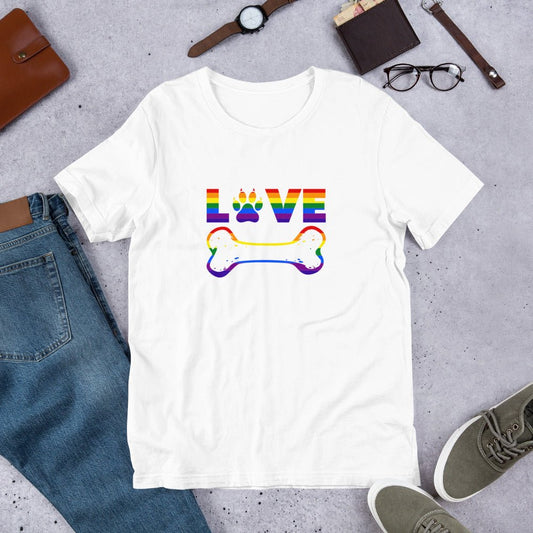 Dog Bone Rainbow T-Shirt - DoggyLoveandMore