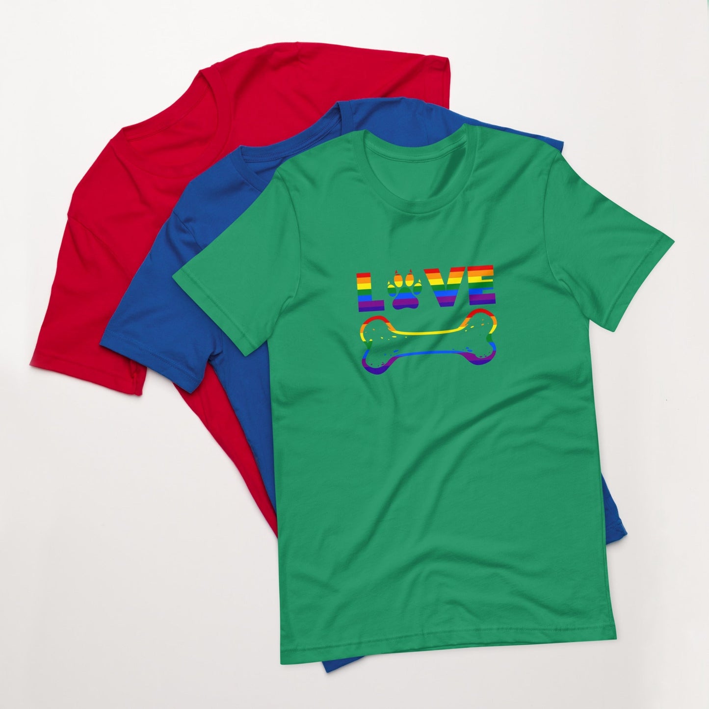 Dog Bone Rainbow T-Shirt - DoggyLoveandMore